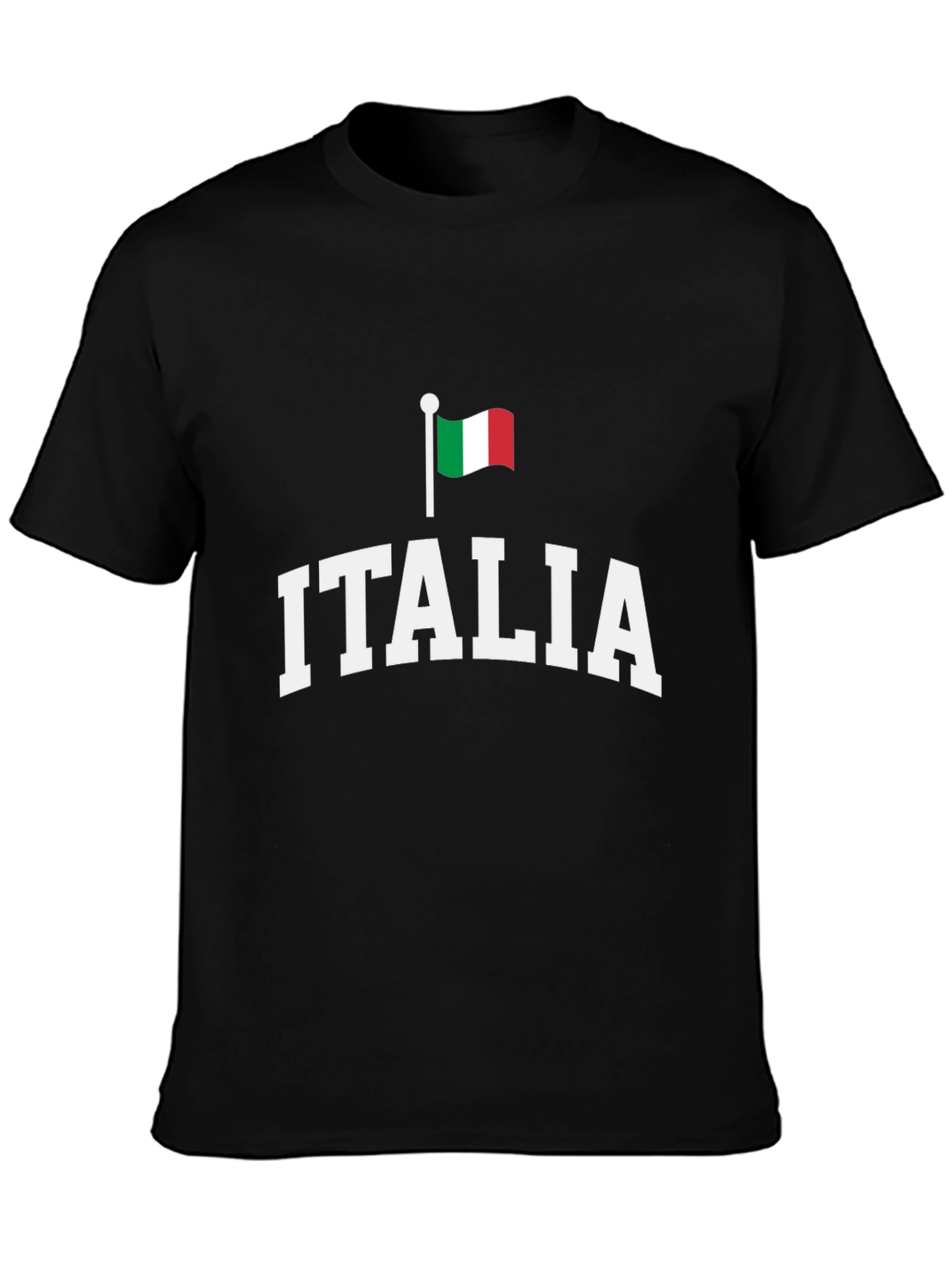 Italia Flag Graphic Tee - Black