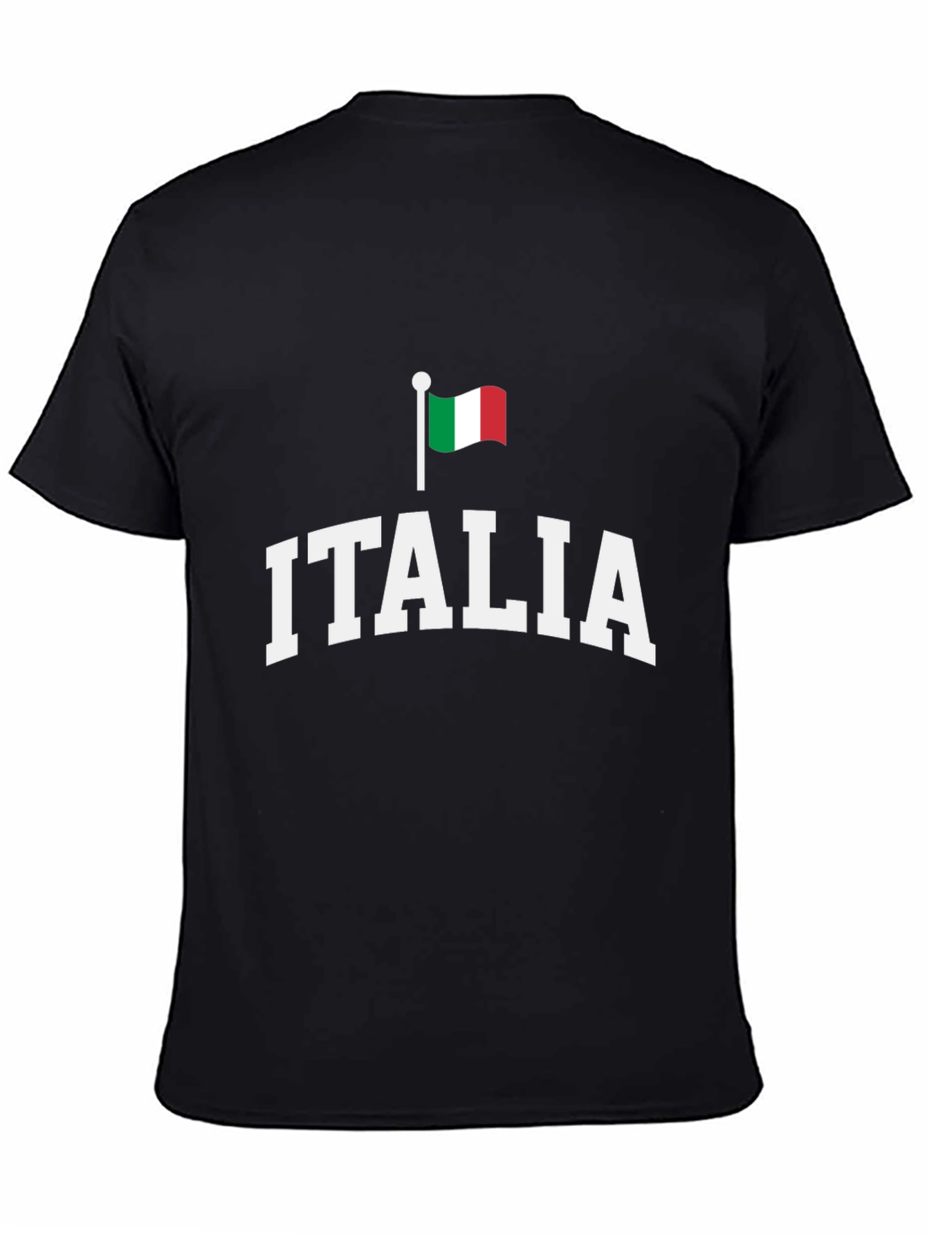 Italia Flag Graphic Tee - Black
