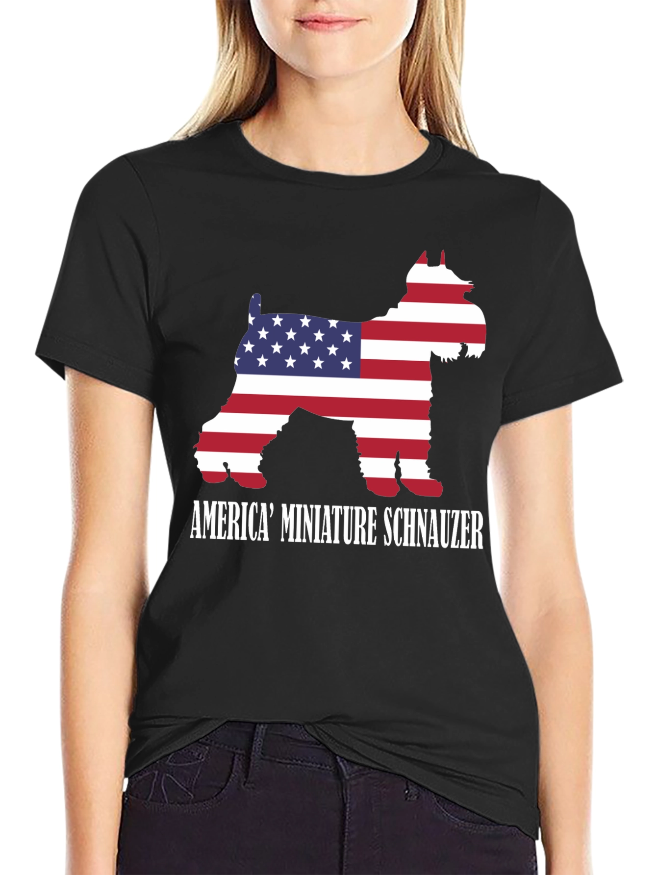 America Miniature Schnauzer T-Shirt