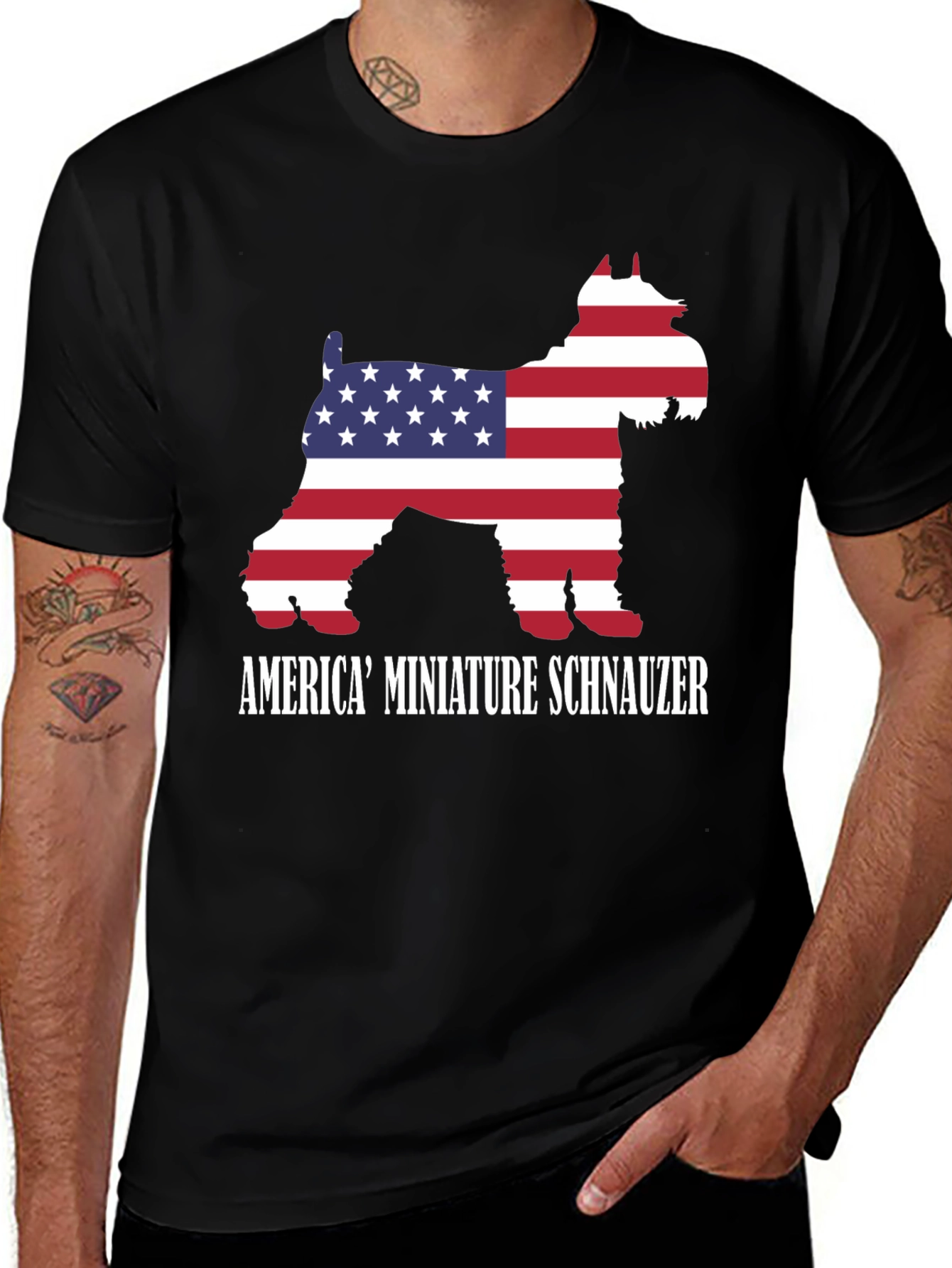 America Miniature Schnauzer T-Shirt
