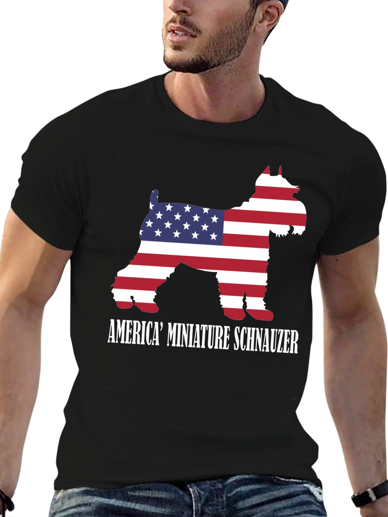 America Miniature Schnauzer T-Shirt