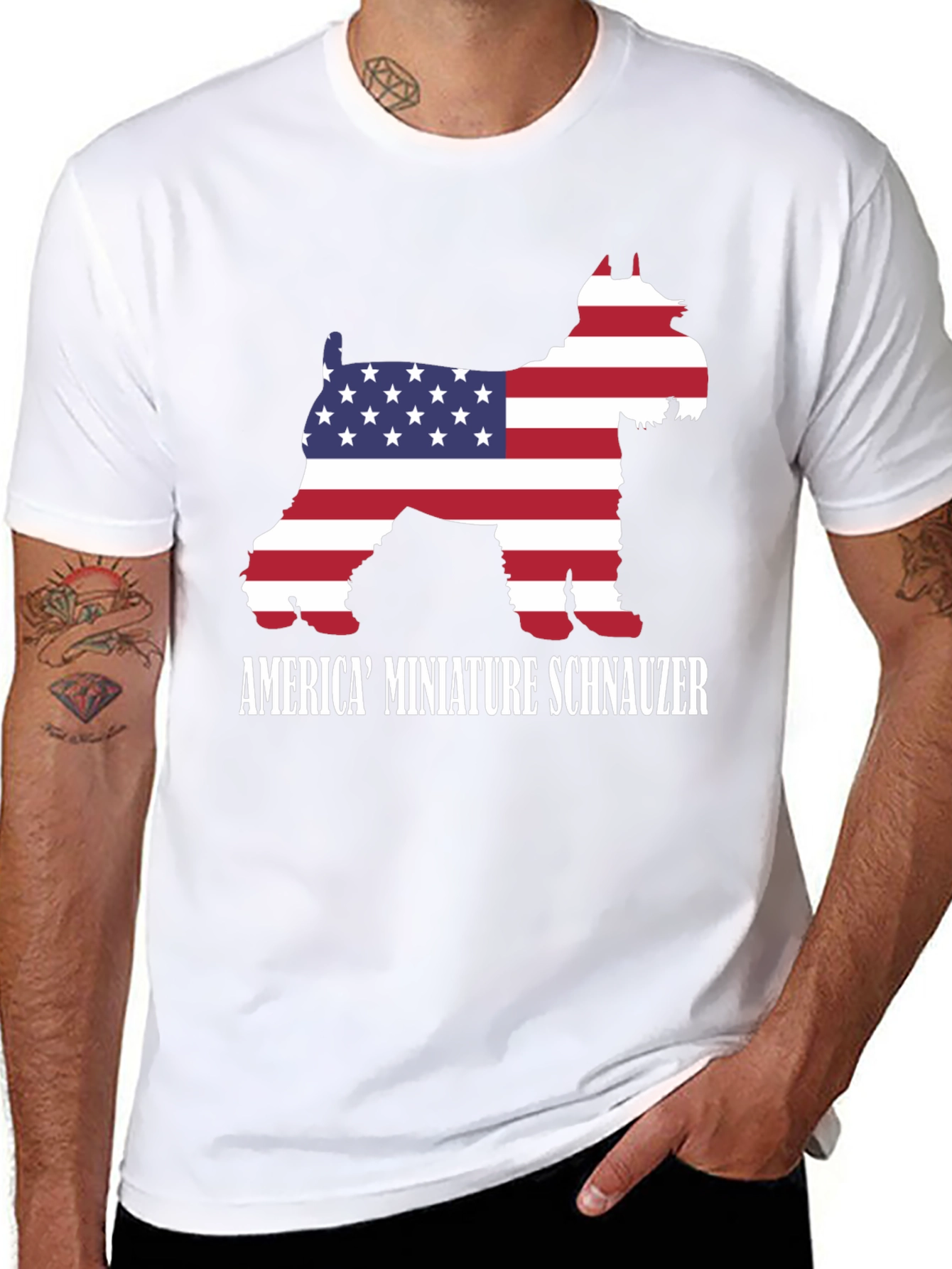 America Miniature Schnauzer T-Shirt