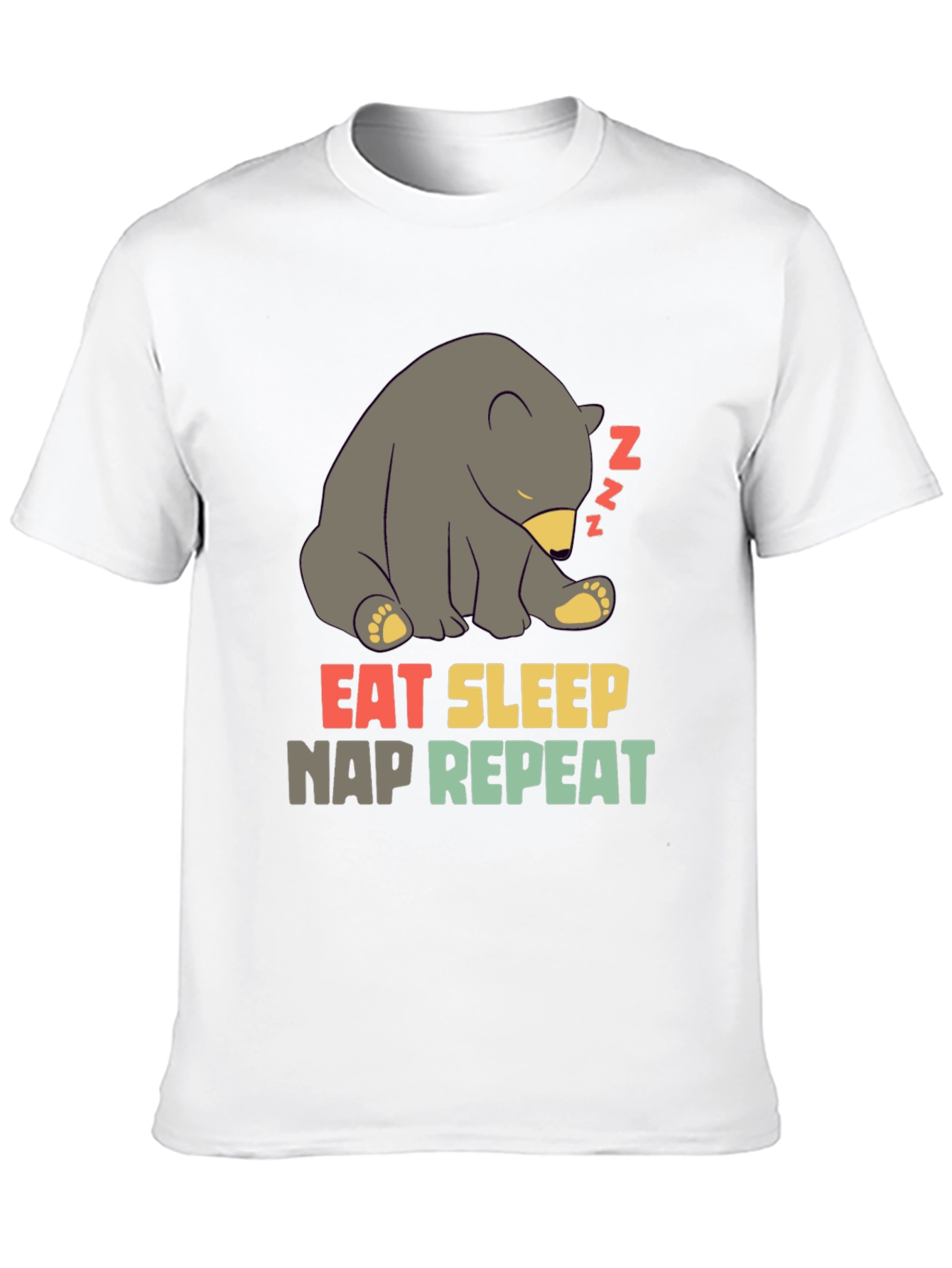 Eat Sleep Nap Repeat Bear T-Shirt