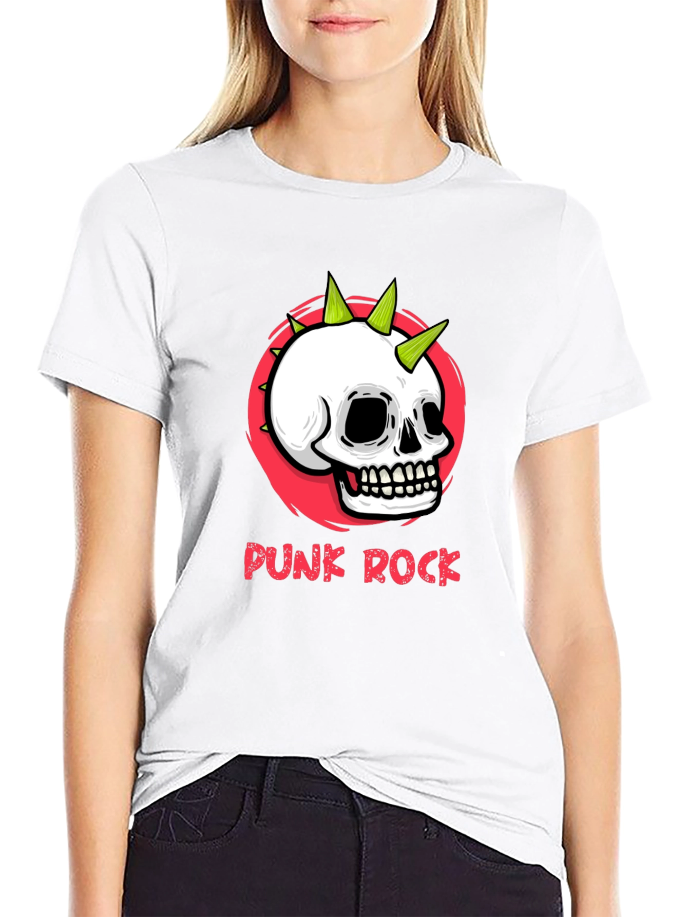 Punk Rock Skull Graphic Tee - Edgy Streetwear