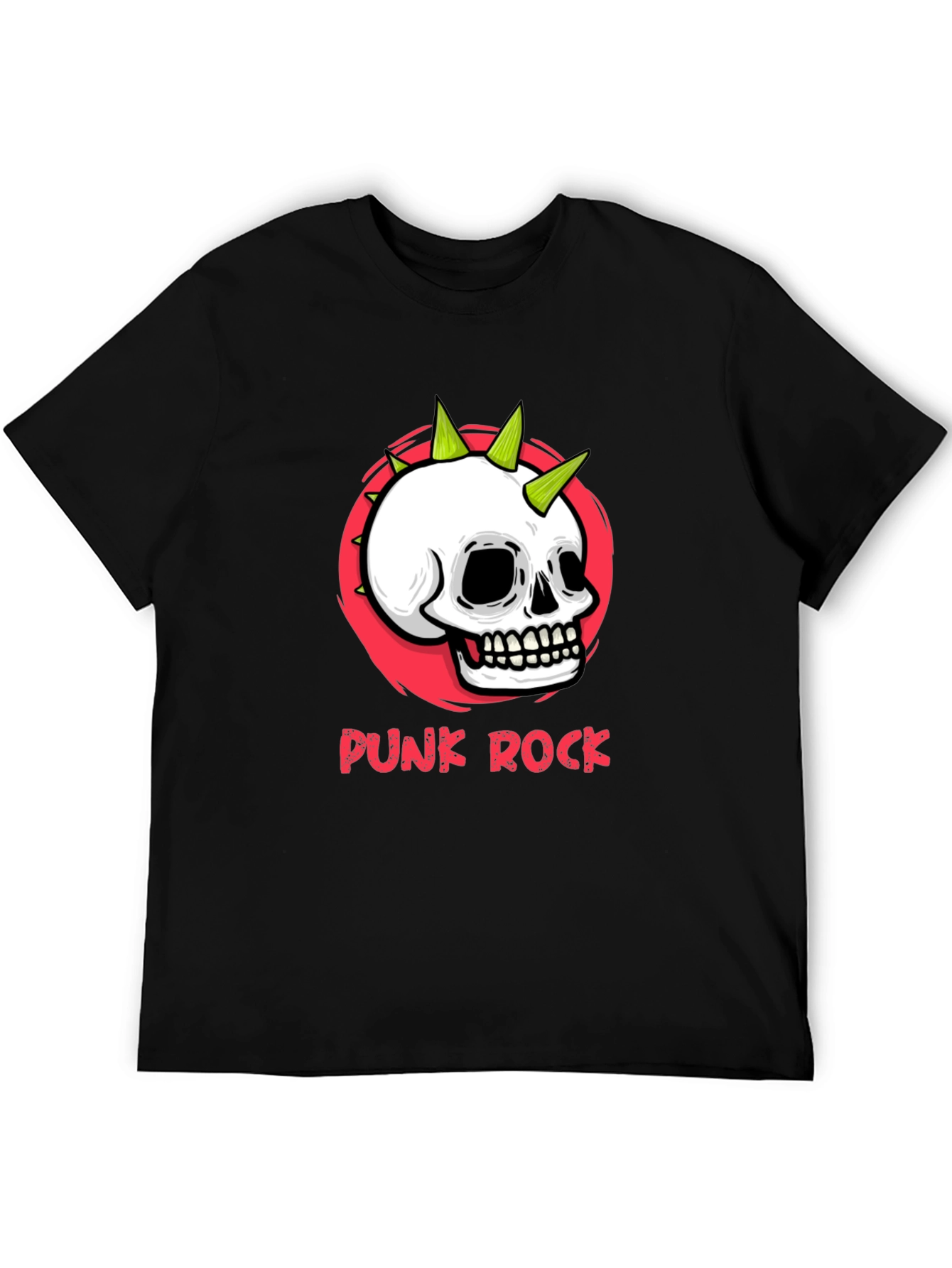 Punk Rock Skull Graphic Tee - Edgy Streetwear