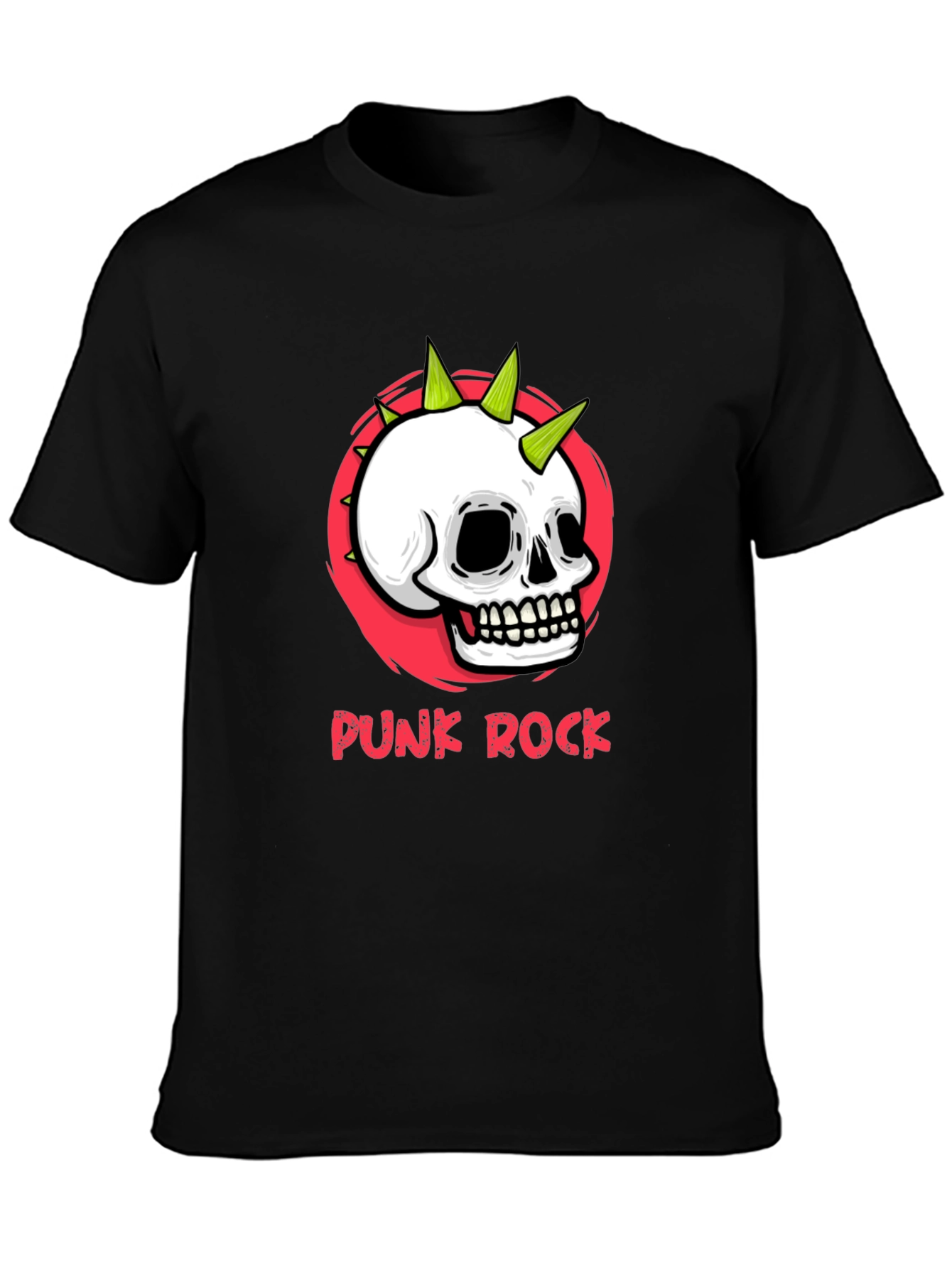 Punk Rock Skull Graphic Tee - Edgy Streetwear