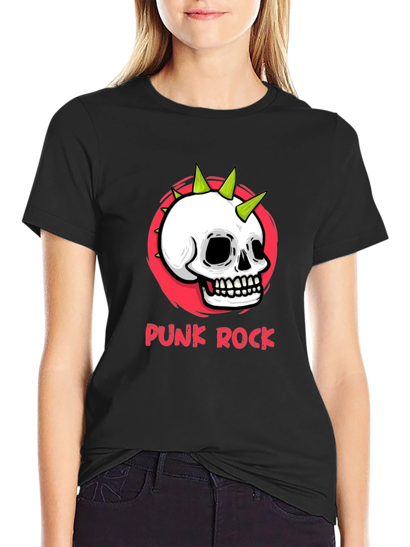 Punk Rock Skull Graphic Tee - Edgy Streetwear