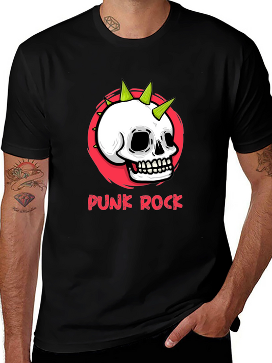Punk Rock Skull Graphic Tee - Edgy Streetwear