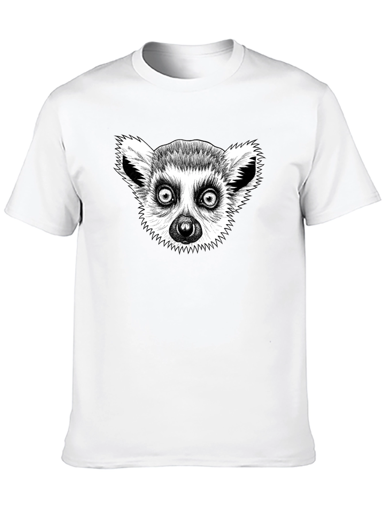 Lemur Graphic T-Shirt - Black Cotton Tee