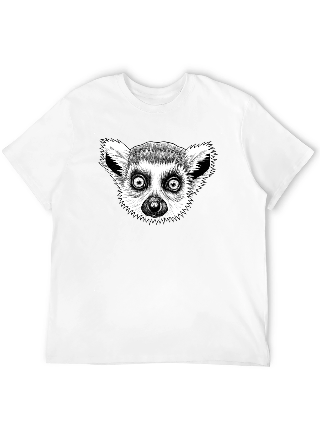 Lemur Graphic T-Shirt - Black Cotton Tee