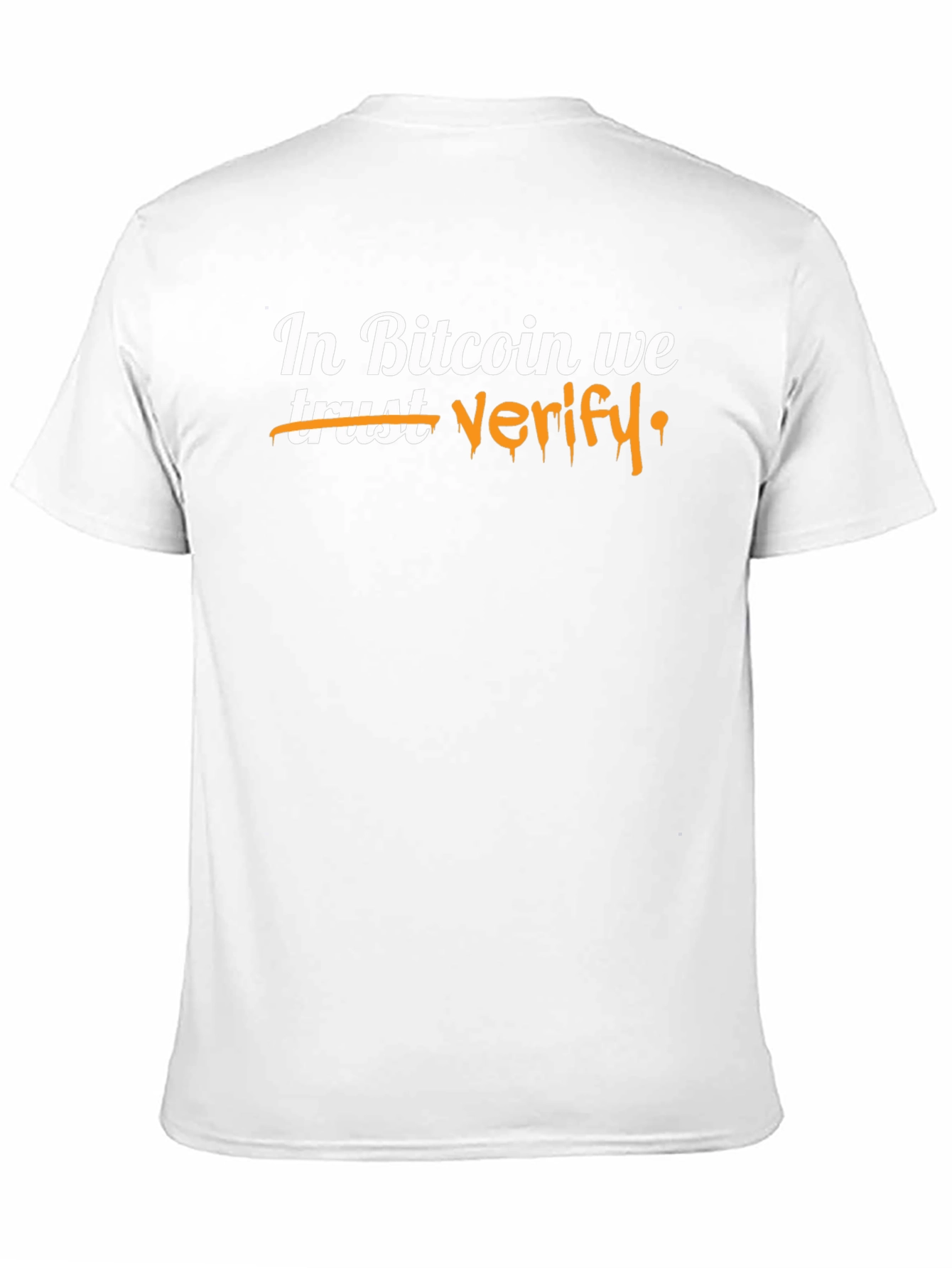 In Bitcoin We Verify Mens T-Shirt