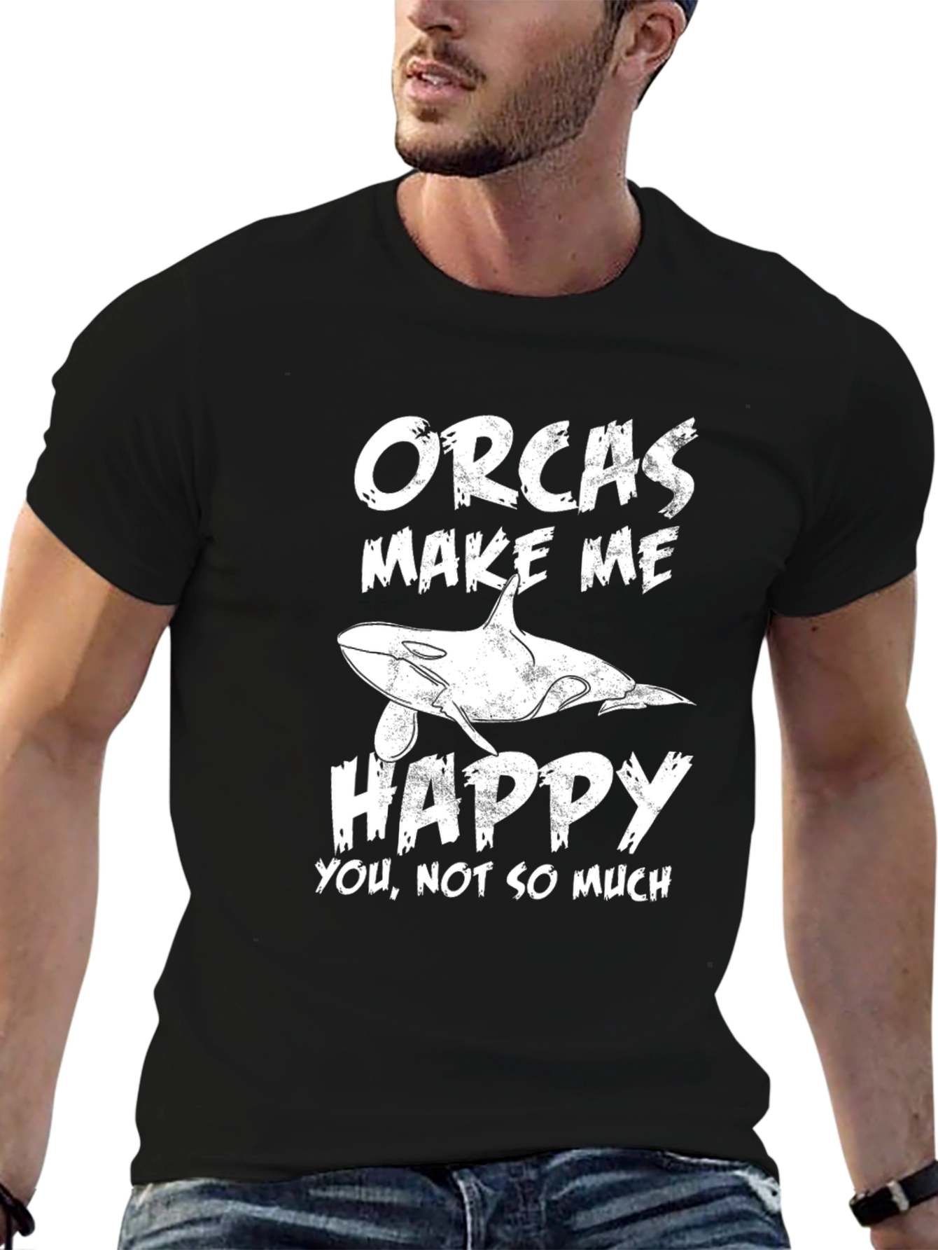 Orca Make Me Happy Graphic T-Shirt