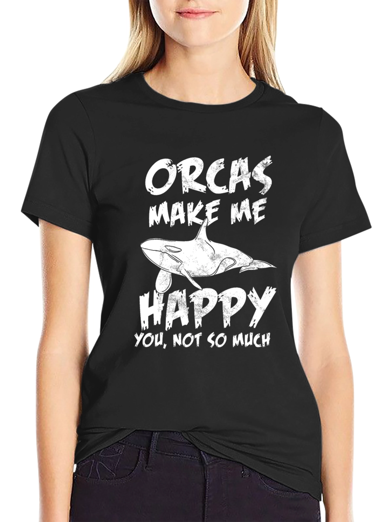 Orca Make Me Happy Graphic T-Shirt