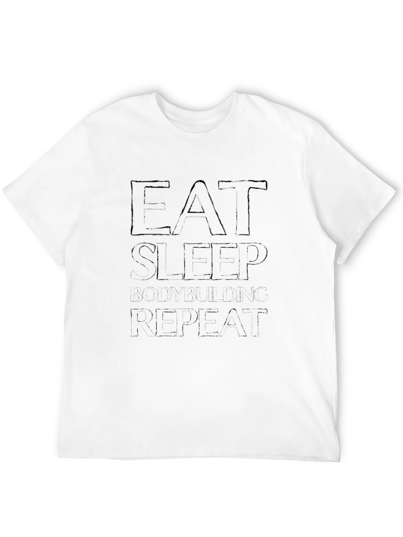 Eat Sleep Bodybuilding Repeat Graphic T-Shirt