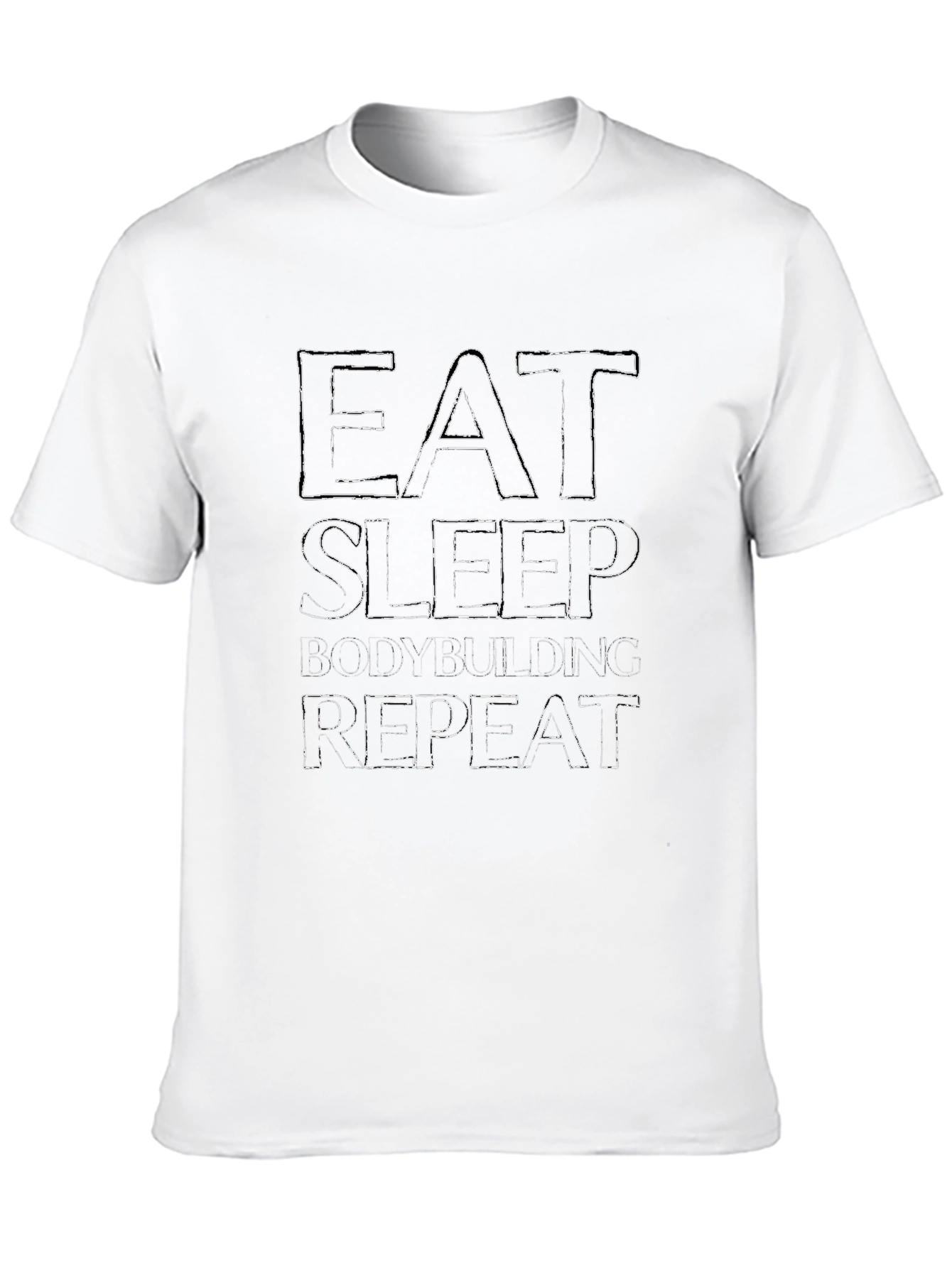 Eat Sleep Bodybuilding Repeat Graphic T-Shirt