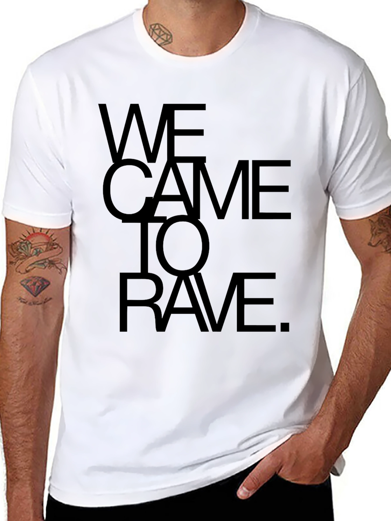 We Came to Rave Black Graphic Tee