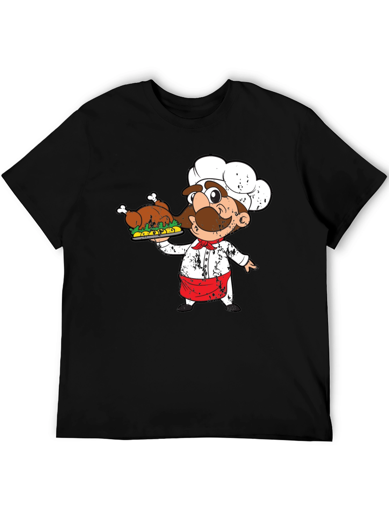 Chef Holding Turkey Graphic T-Shirt