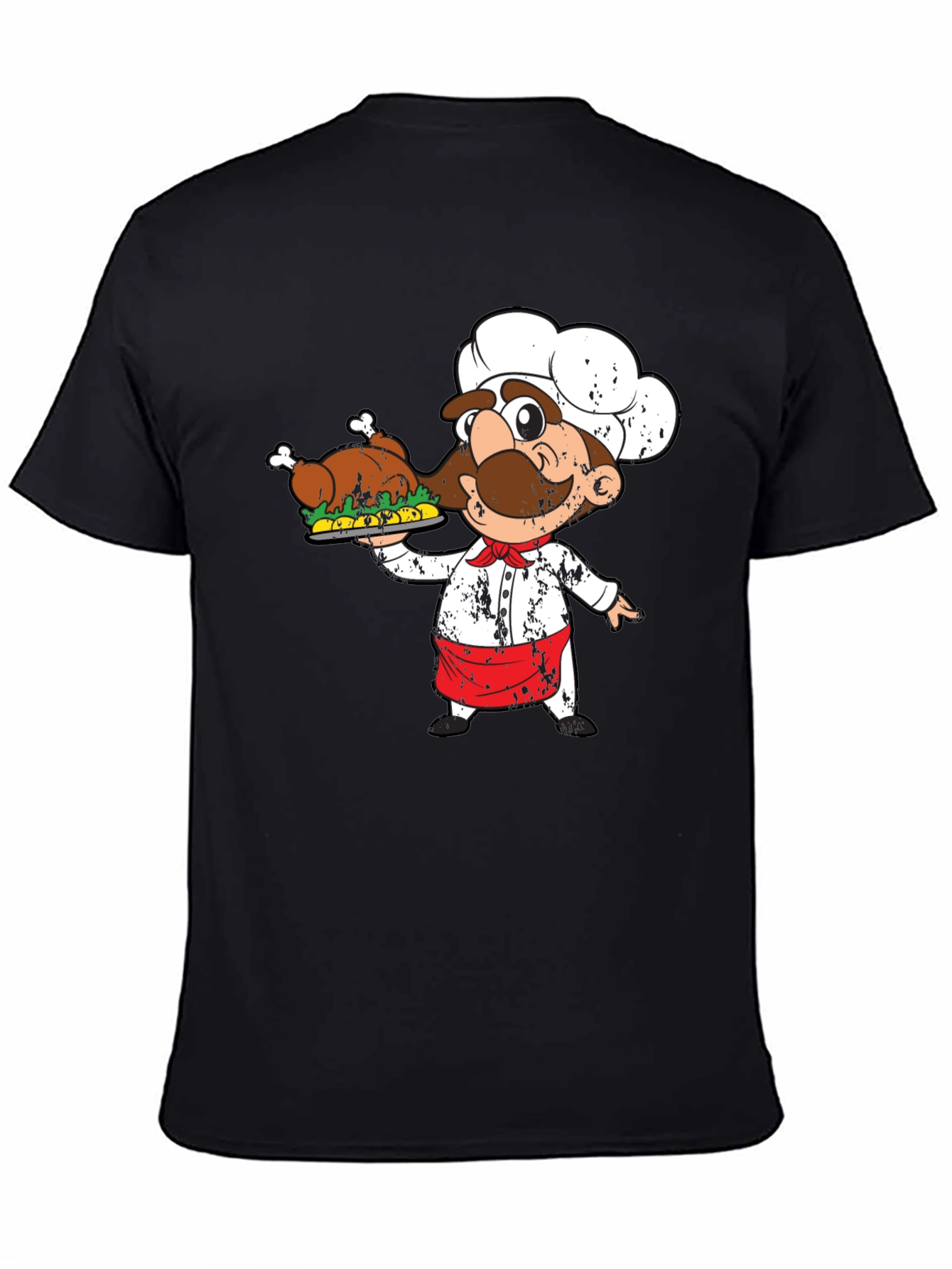 Chef Holding Turkey Graphic T-Shirt