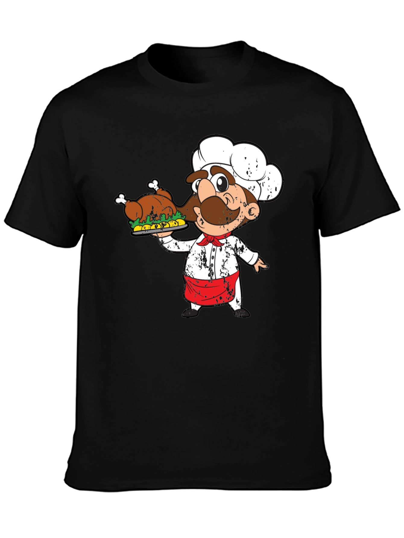 Chef Holding Turkey Graphic T-Shirt
