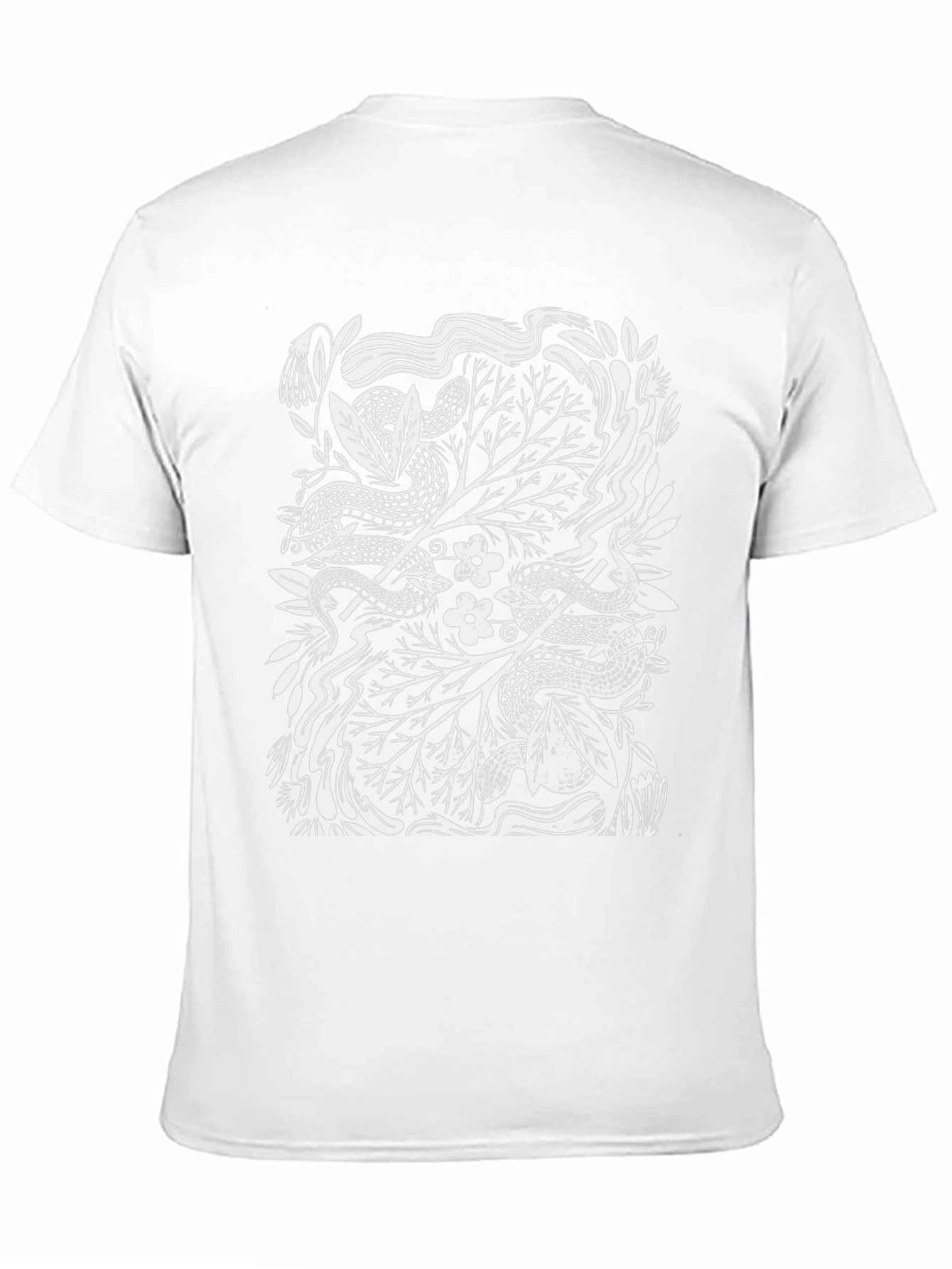 Snakes & Flowers Graphic Tee - Unisex Black T-Shirt
