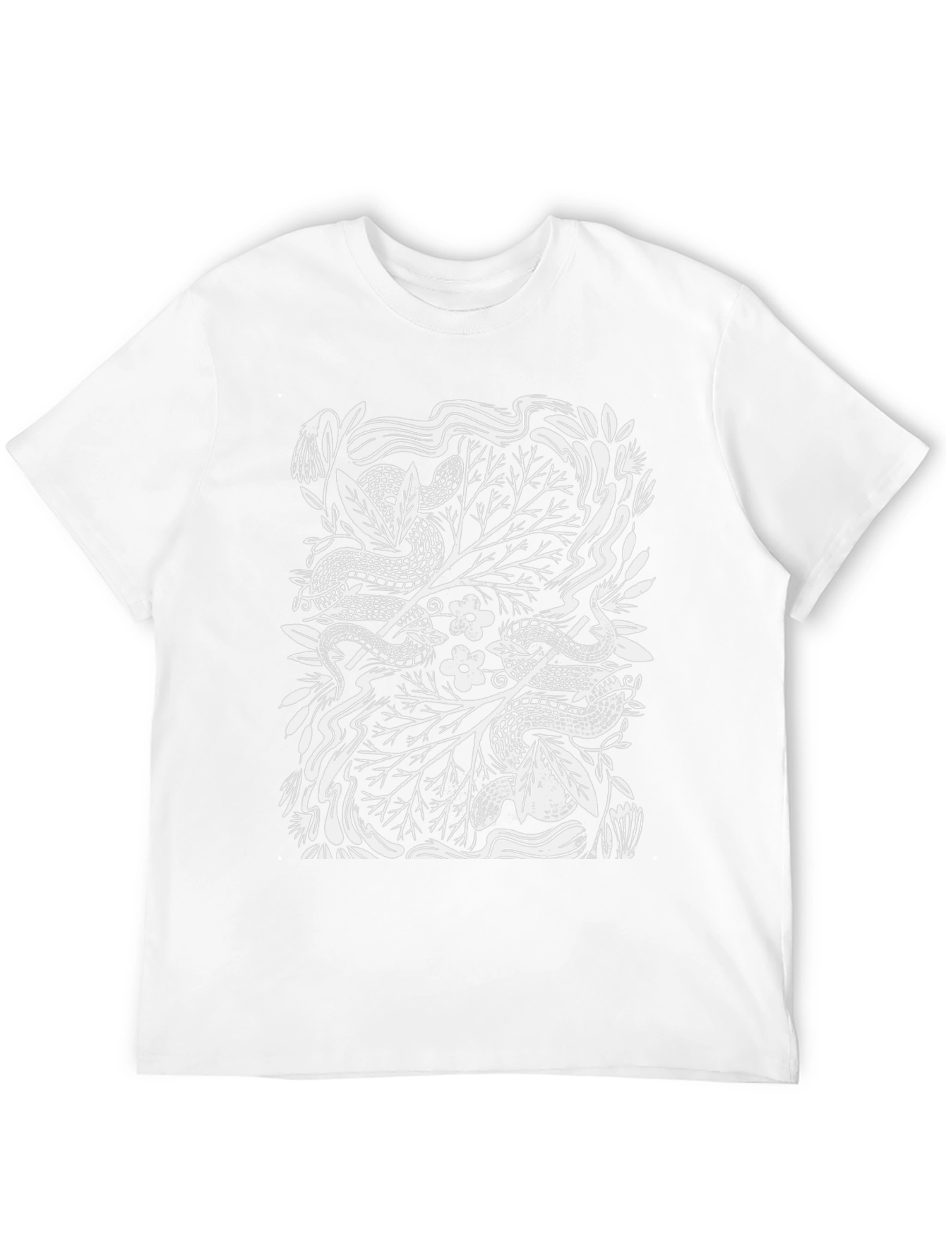 Snakes & Flowers Graphic Tee - Unisex Black T-Shirt