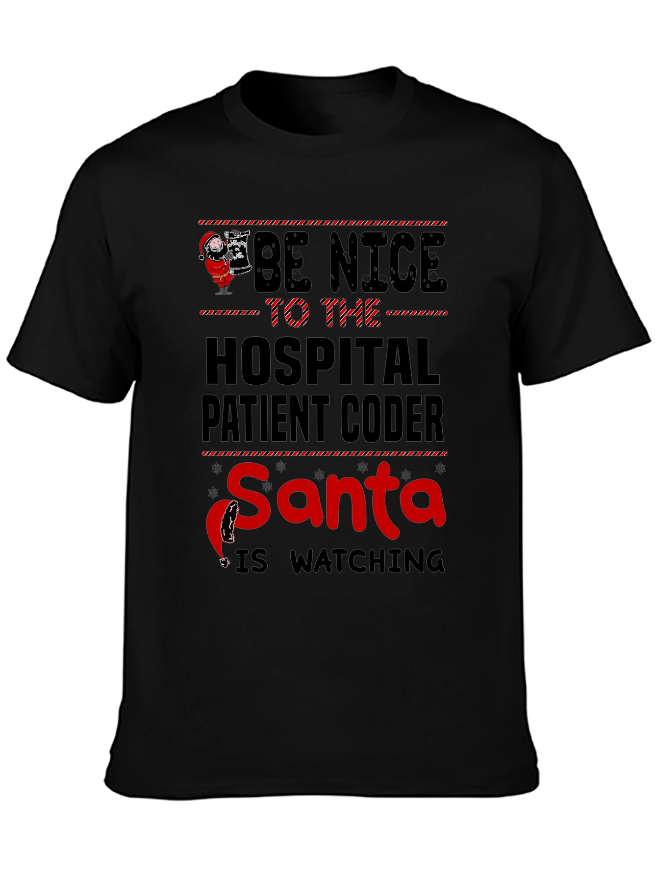 Funny Christmas Hospital Coder Santa T-Shirt