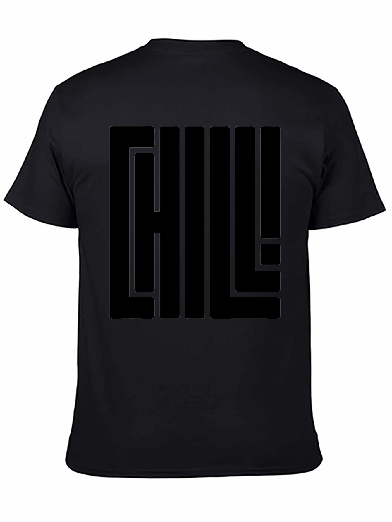 Chill Graphic Print Black T-Shirt