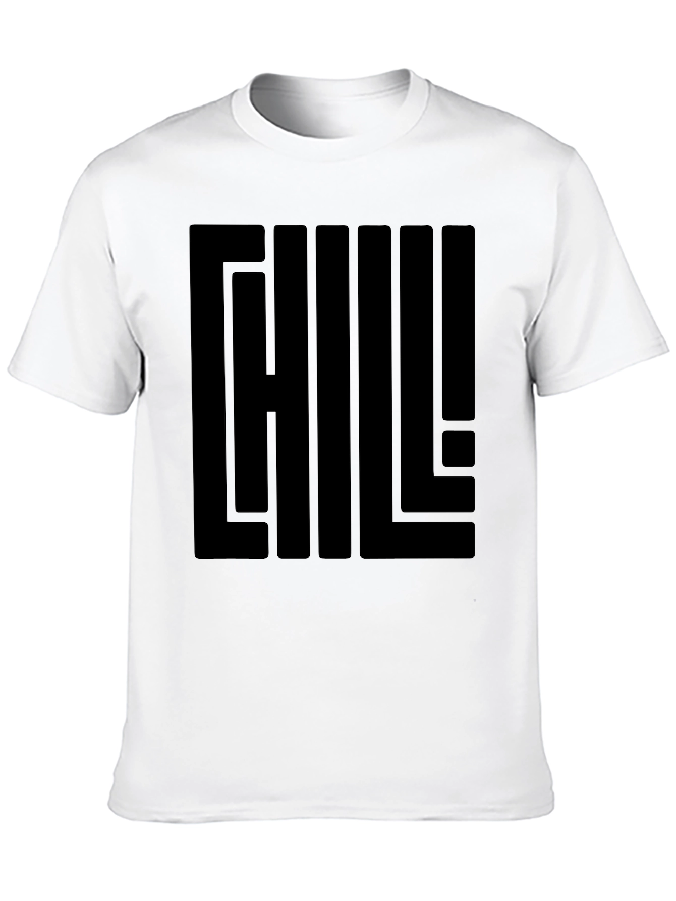 Chill Graphic Print Black T-Shirt