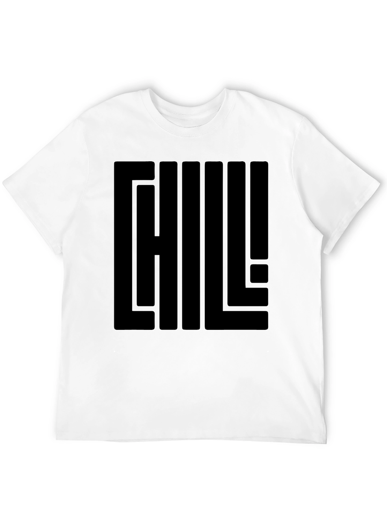 Chill Graphic Print Black T-Shirt