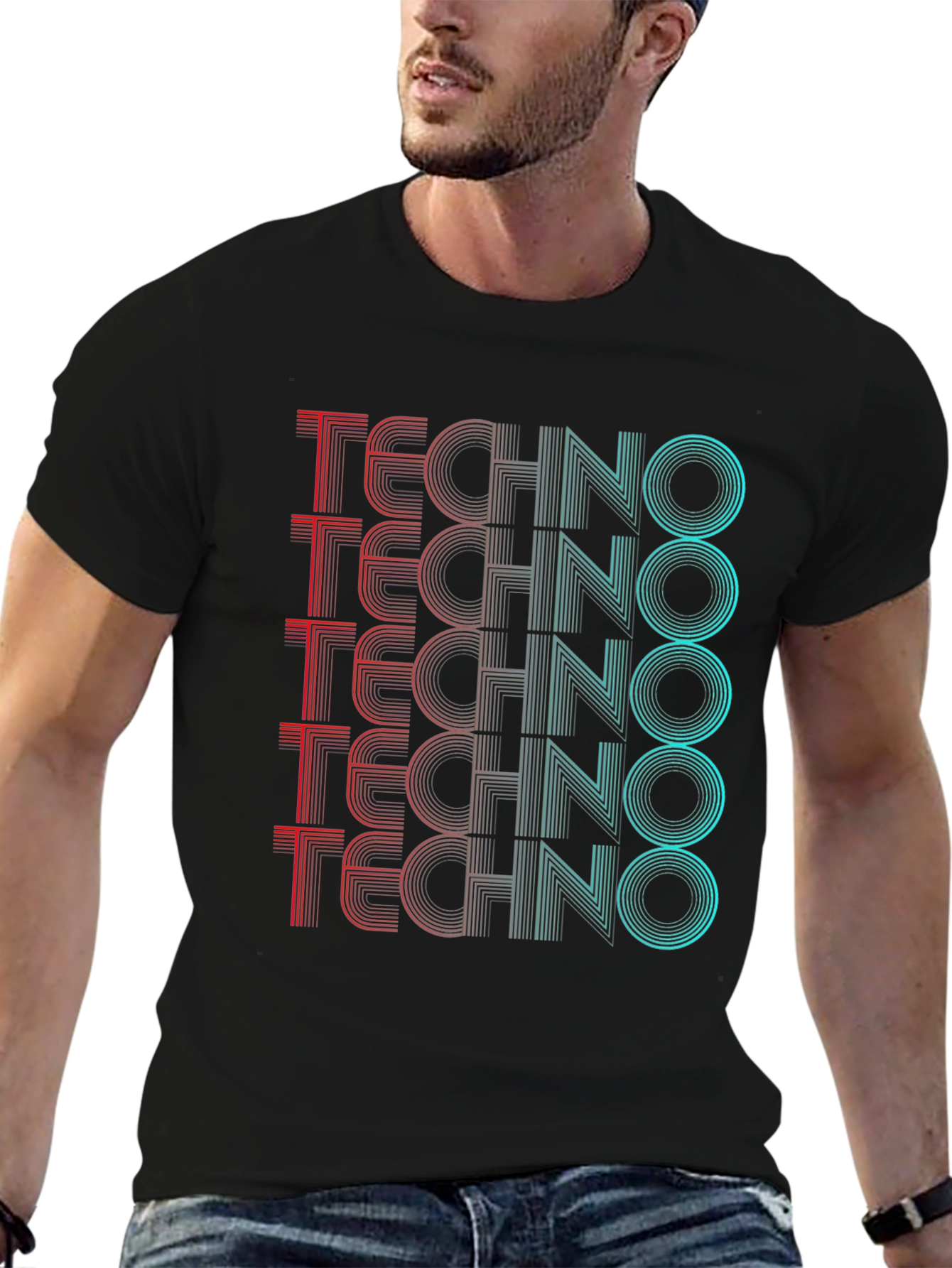 Retro Techno Graphic T-Shirt - Stylish Rave Wear