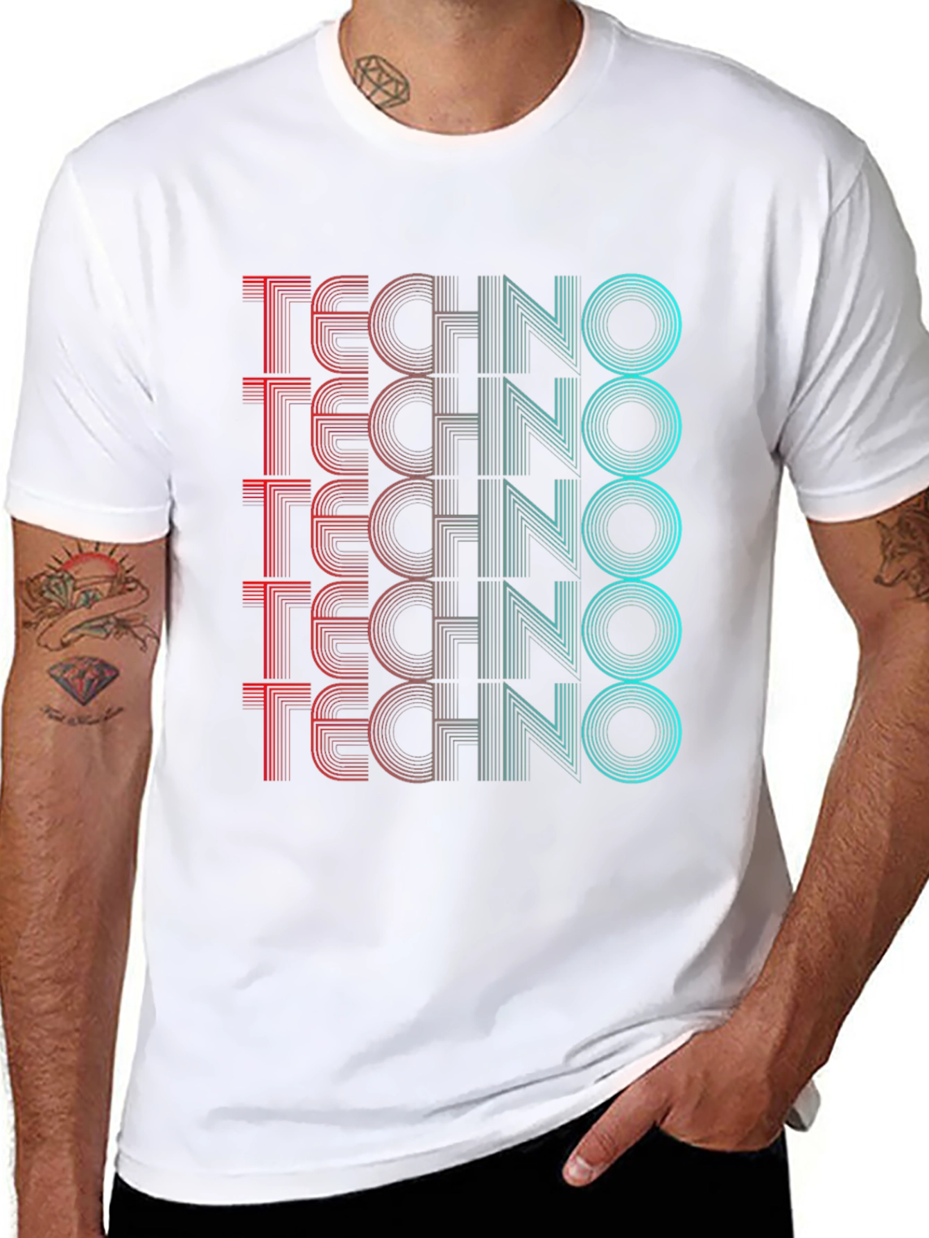 Retro Techno Graphic T-Shirt - Stylish Rave Wear