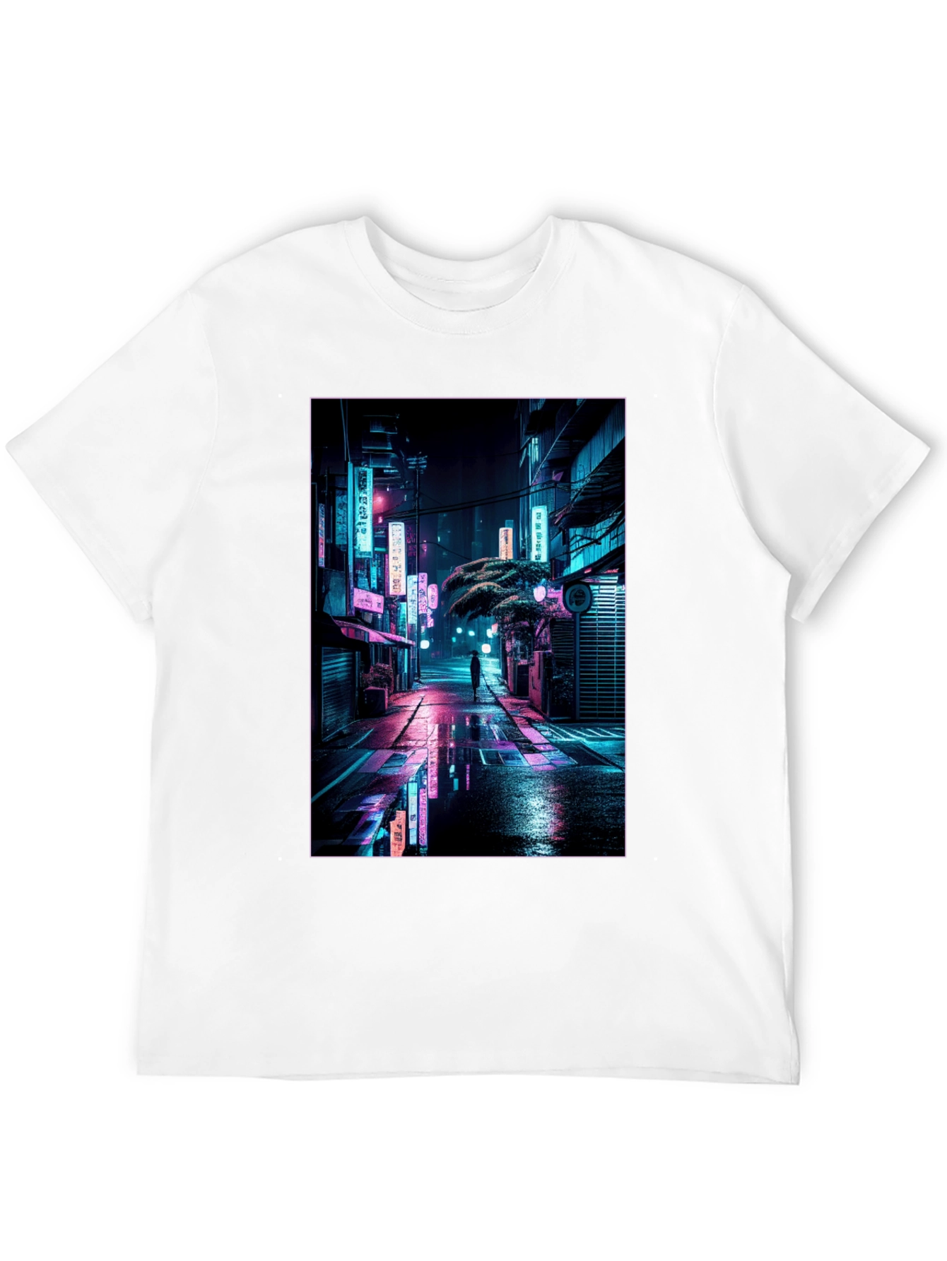 Neon Cityscape Graphic Tee