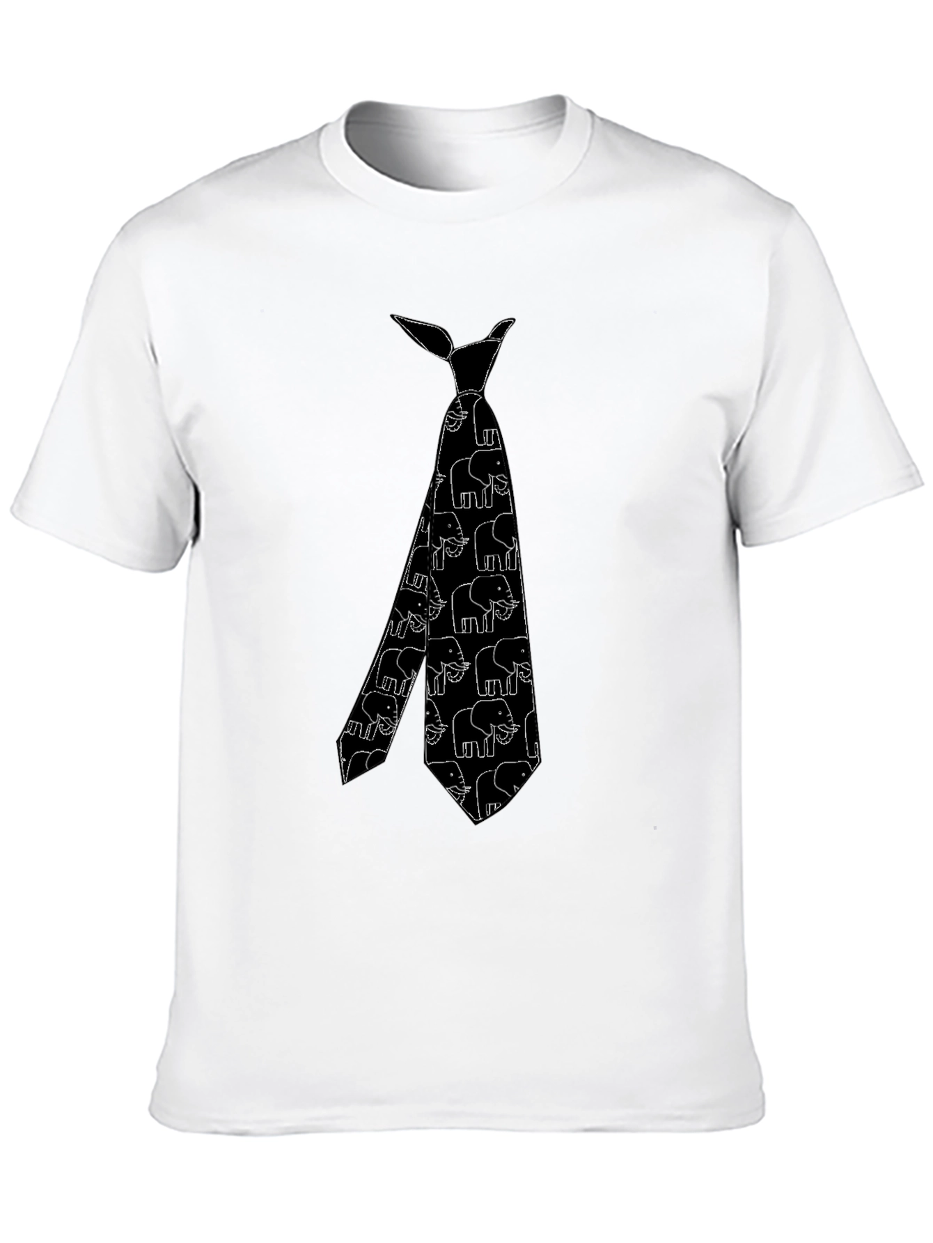 Elephant Tie Graphic T-Shirt - Casual Wear