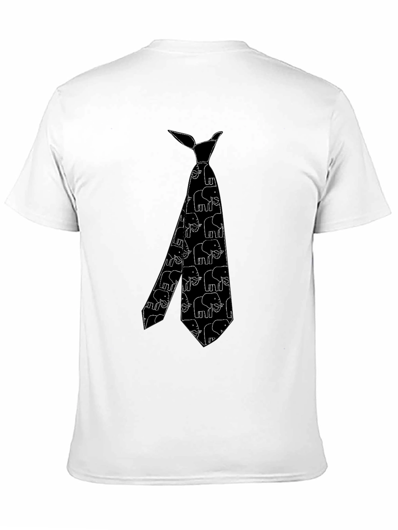 Elephant Tie Graphic T-Shirt - Casual Wear
