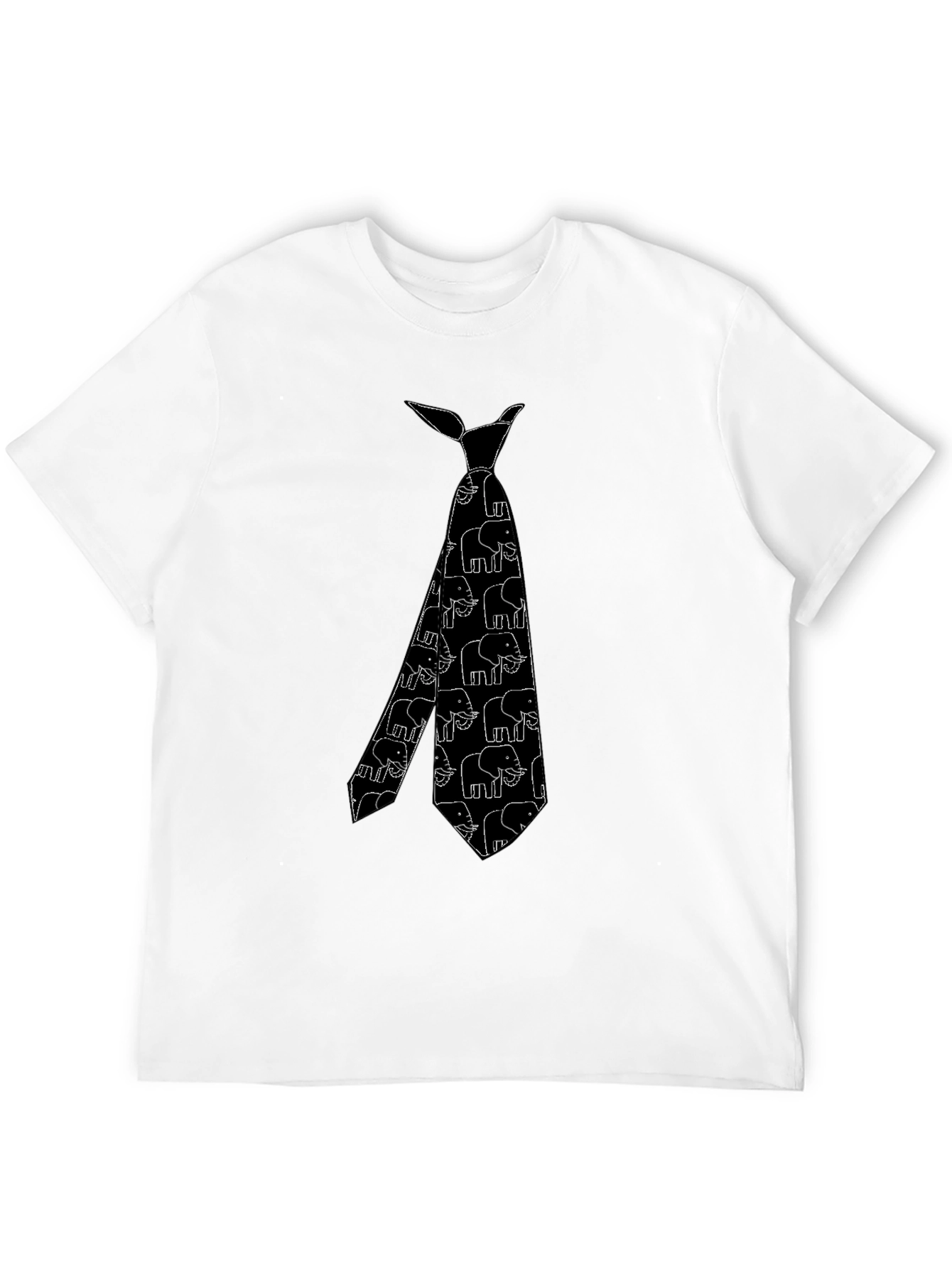 Elephant Tie Graphic T-Shirt - Casual Wear