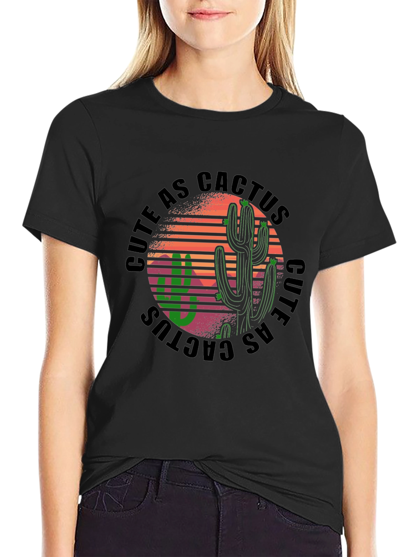 Cute as Cactus Graphic Tee - Western Style
