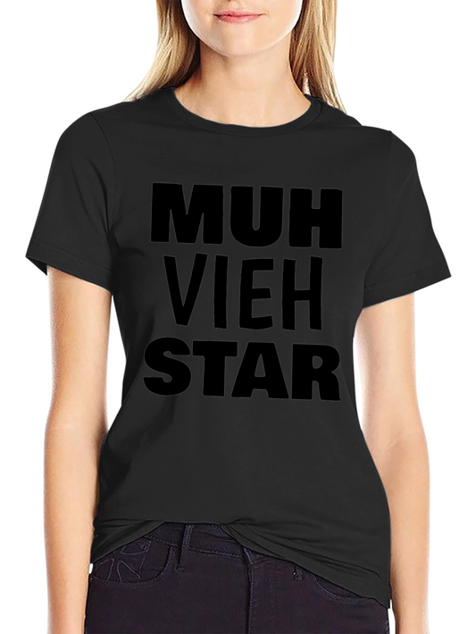 Muh Vieh Star Black T-Shirt