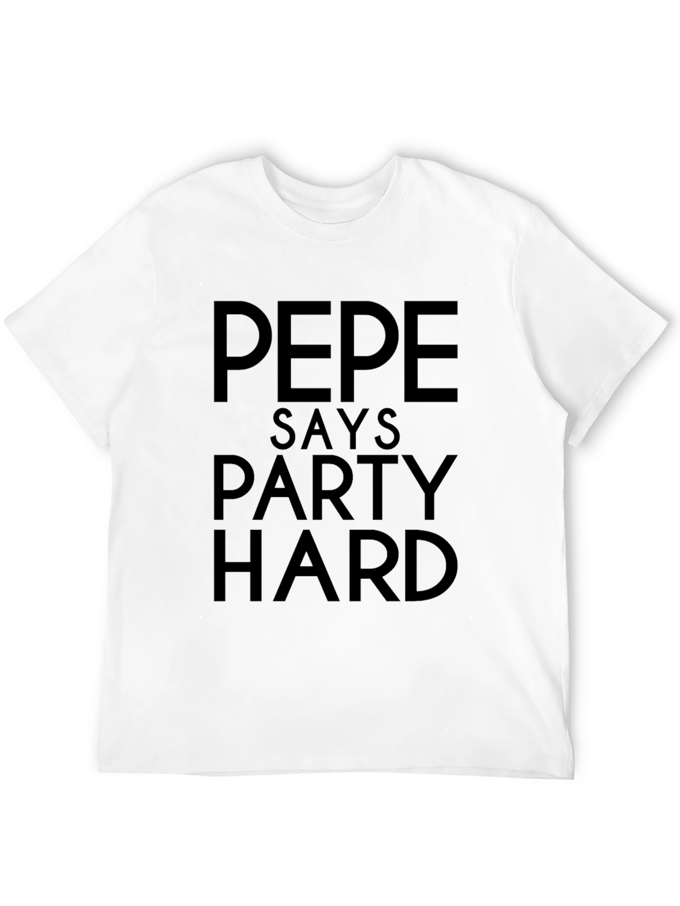 Pepe Says Party Hard Black Graphic Tee