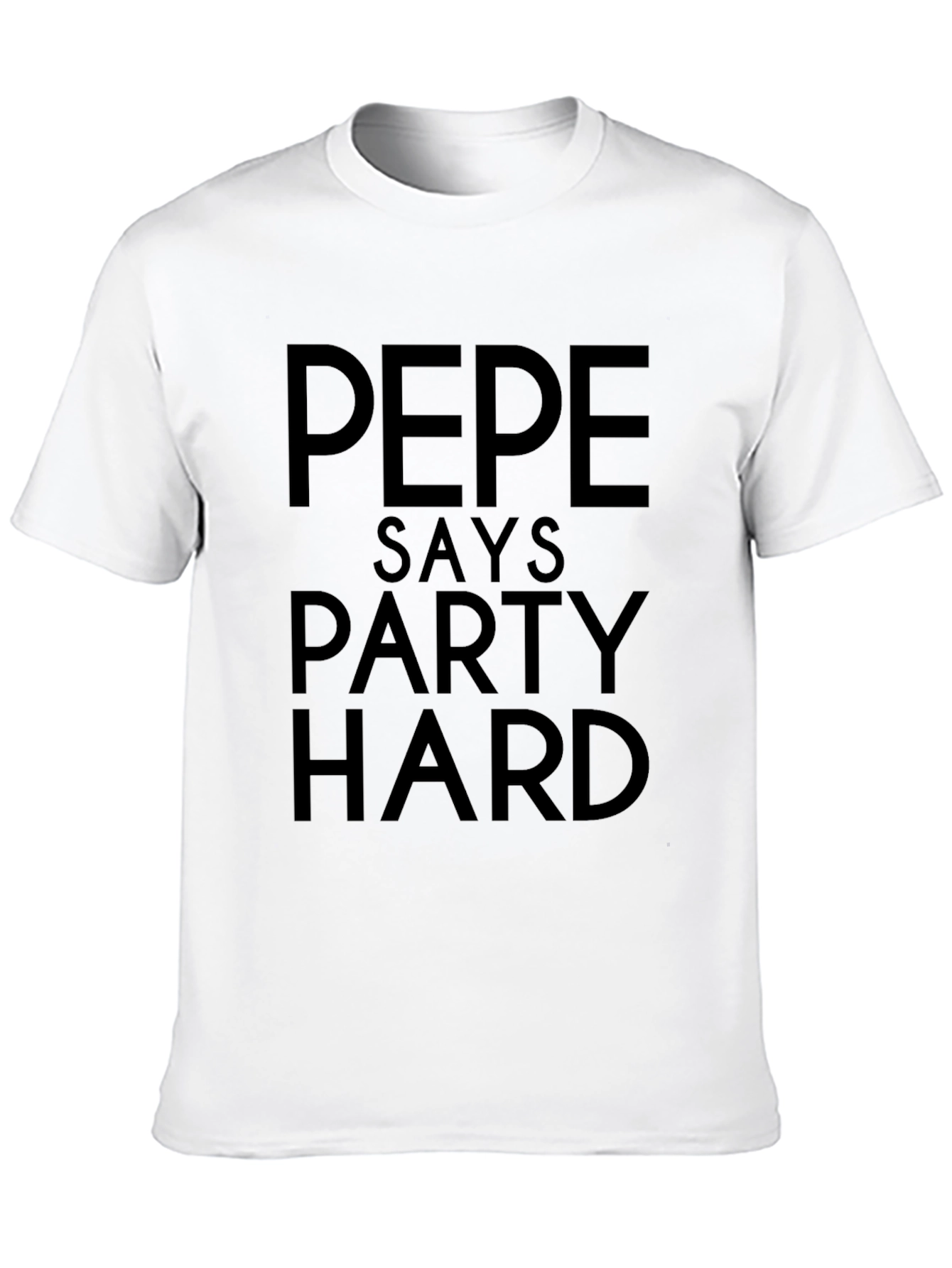Pepe Says Party Hard Black Graphic Tee