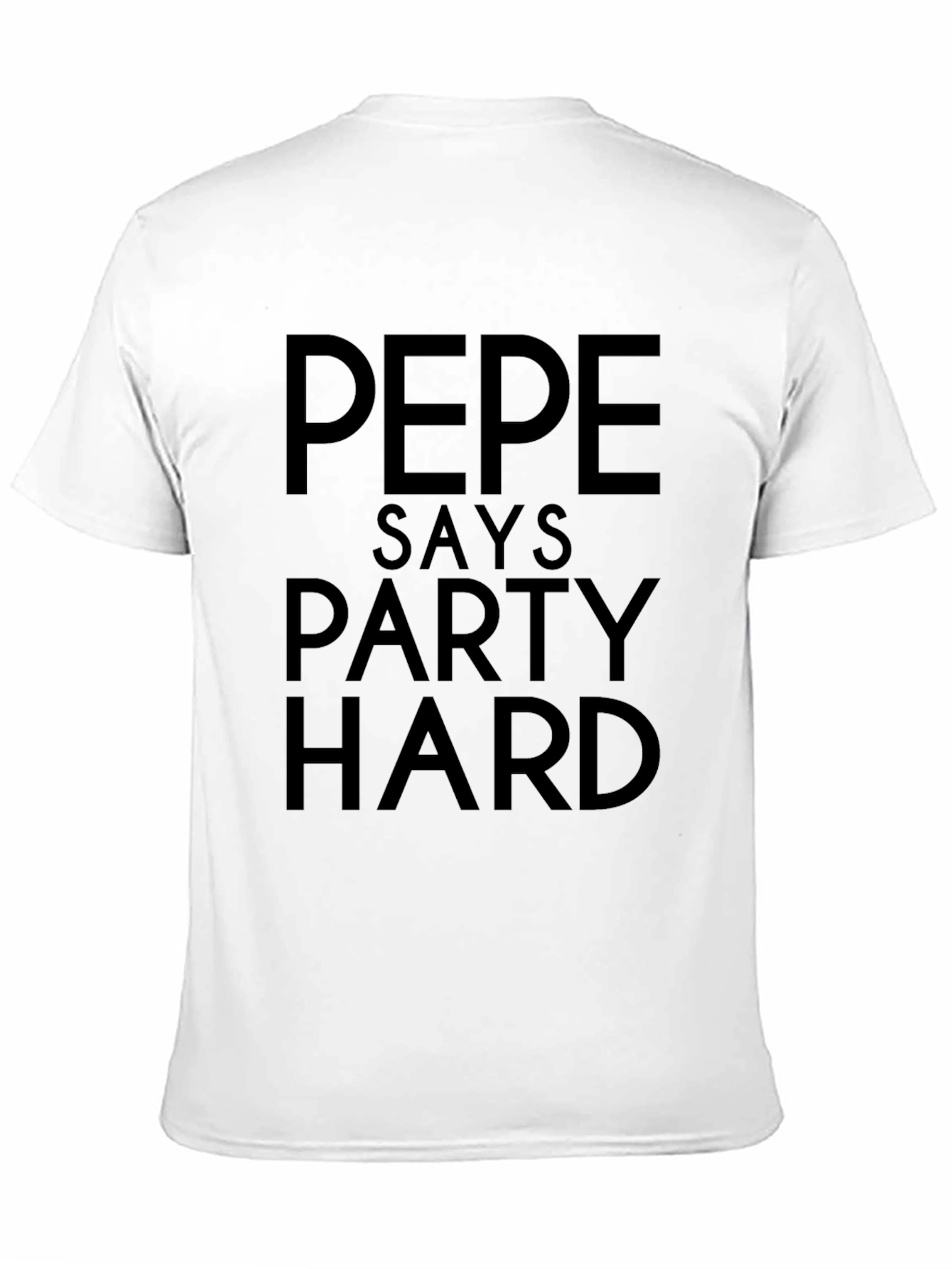 Pepe Says Party Hard Black Graphic Tee