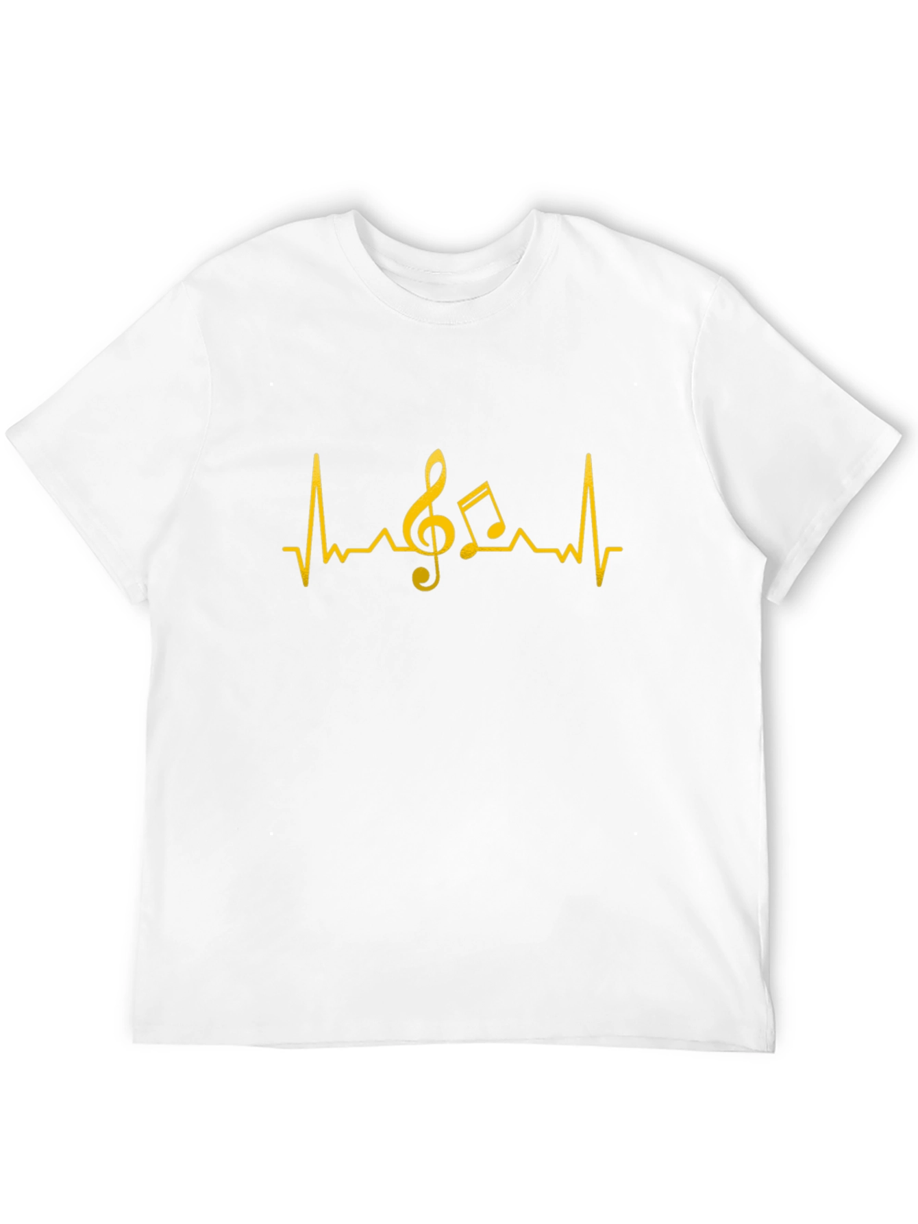 Music Heartbeat T-Shirt - Black Cotton Tee