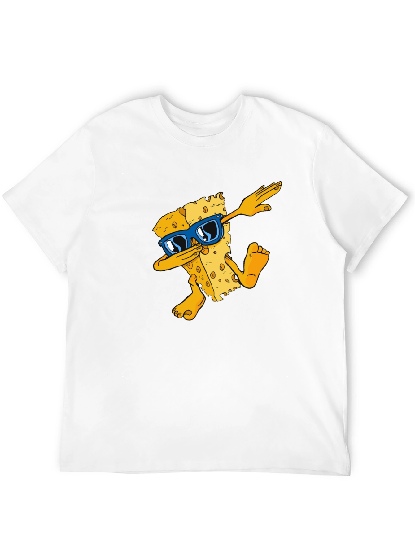 Dabbing Cheese Graphic Tee - Cool Funky T-Shirt