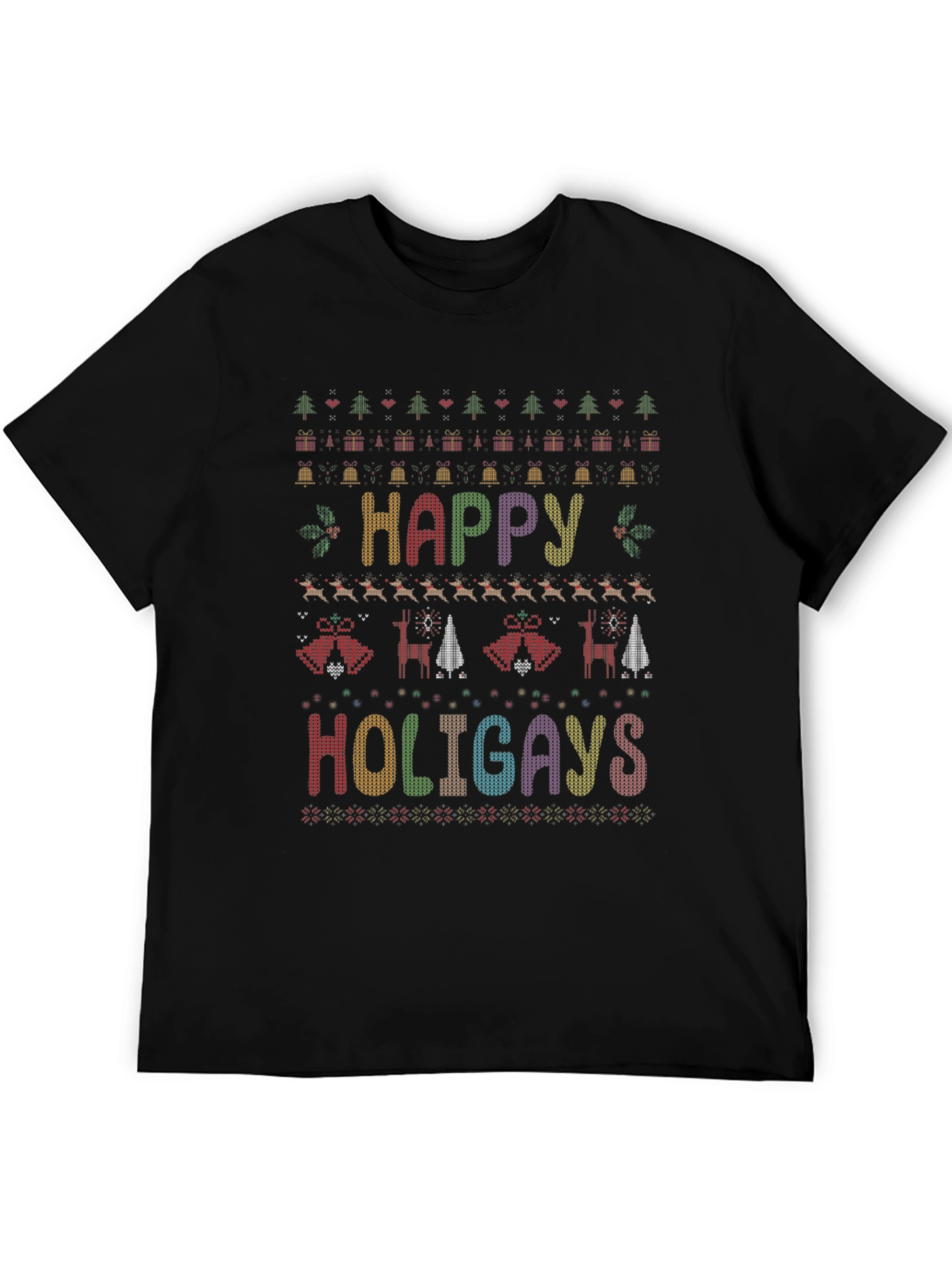 Happy Holigays Ugly Christmas Sweater T-Shirt