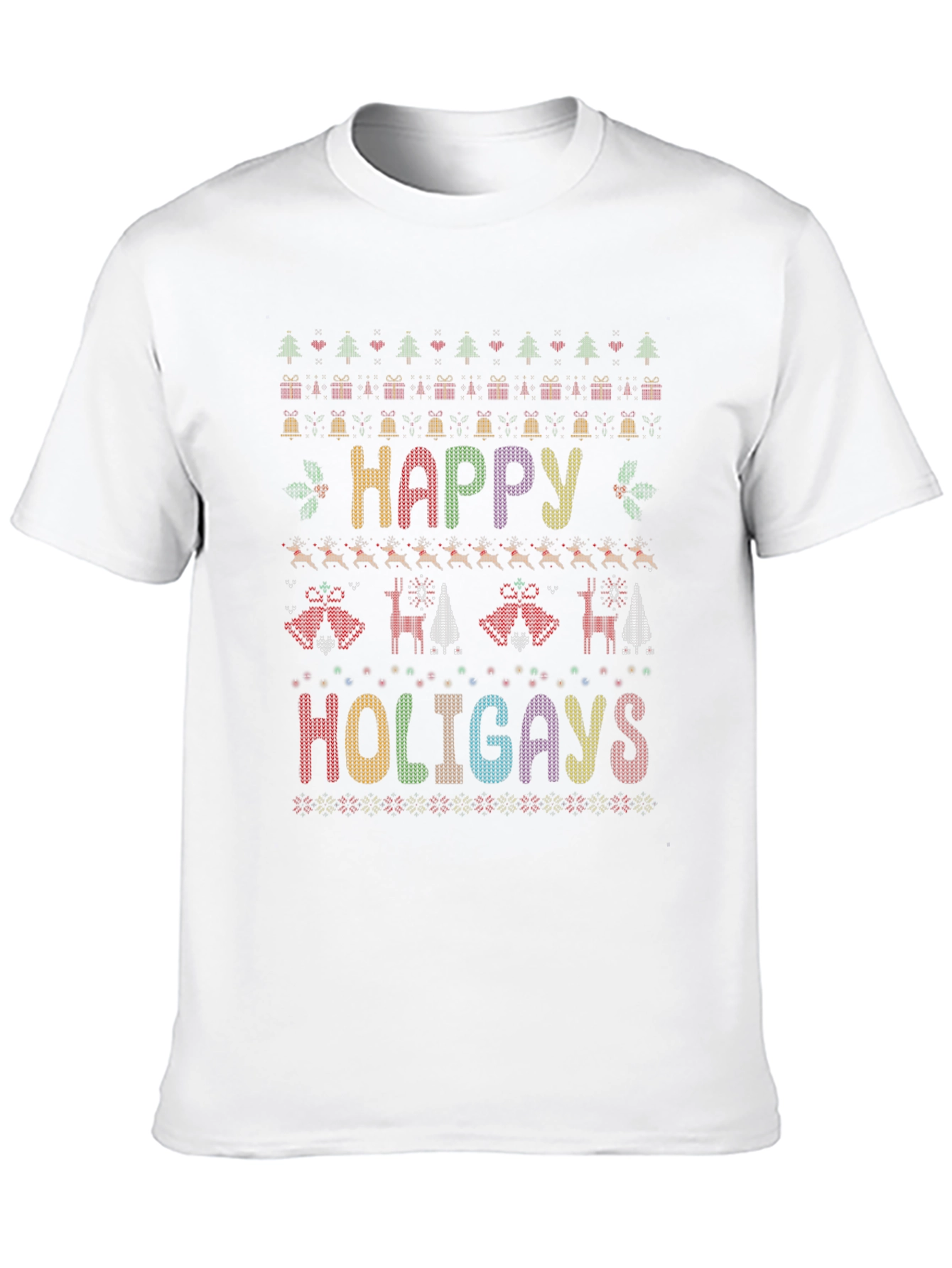 Happy Holigays Ugly Christmas Sweater T-Shirt