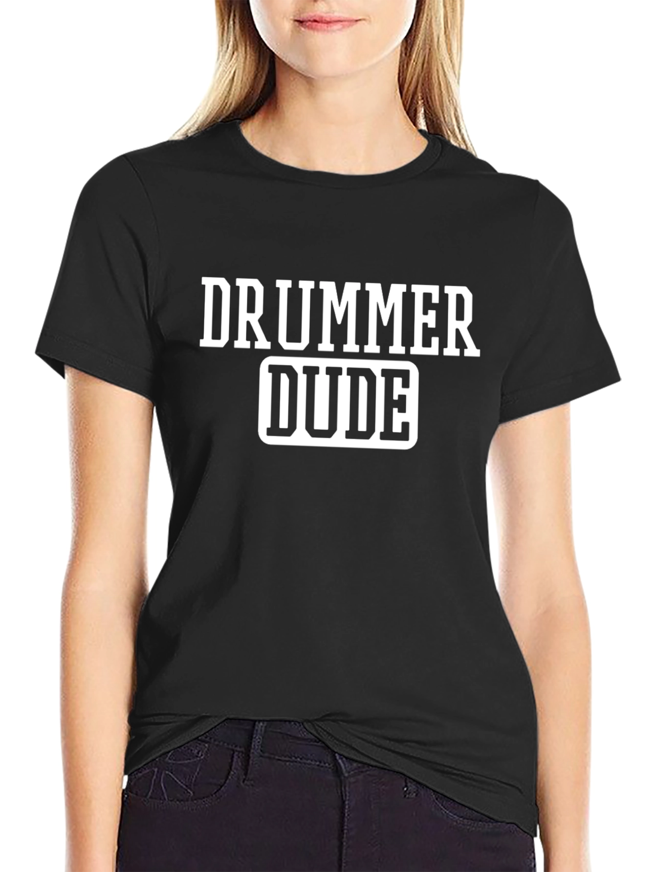 Drummer Dude Black T-Shirt
