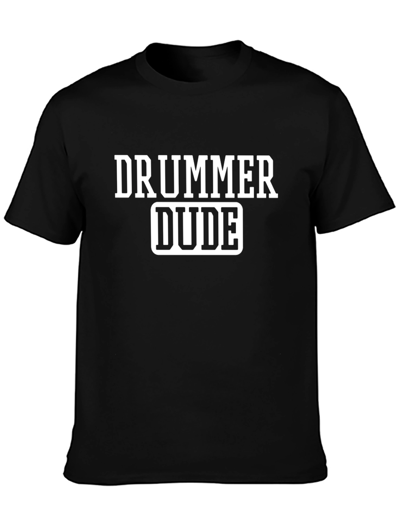 Drummer Dude Black T-Shirt