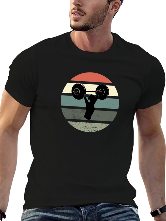 Retro Weightlifting T-Shirt - Vintage Style