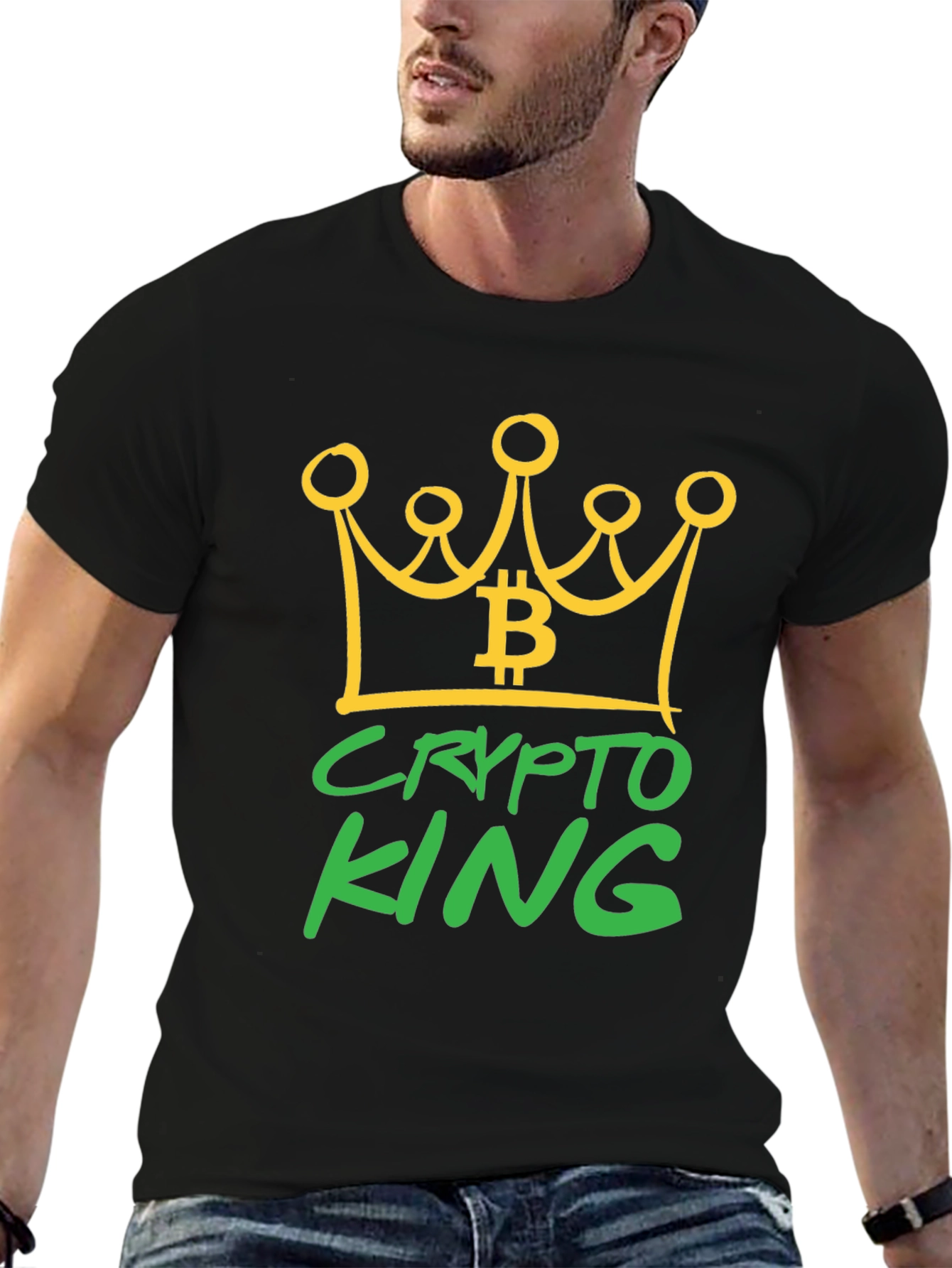 Crypto King Bitcoin Graphic T-Shirt