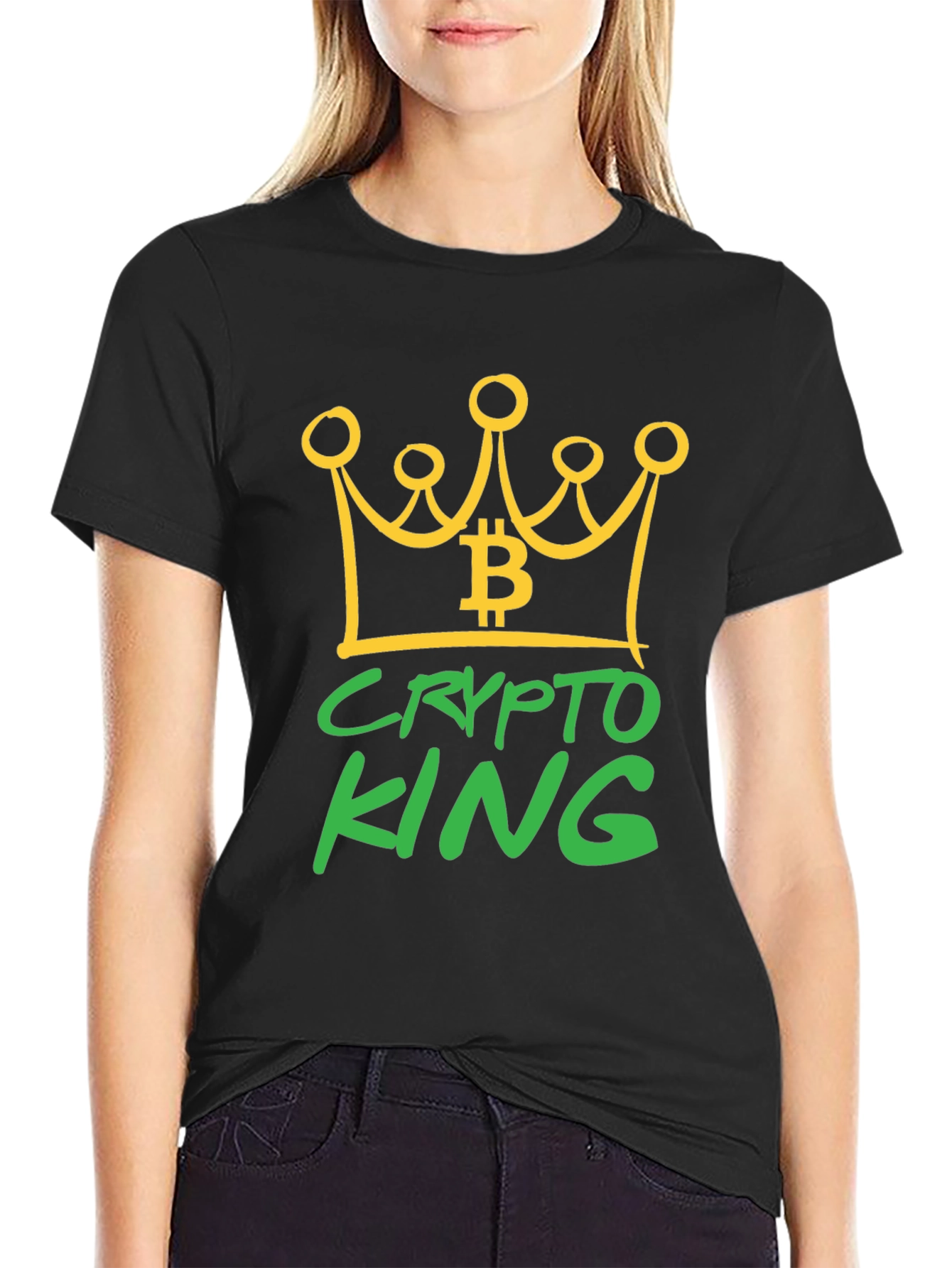 Crypto King Bitcoin Graphic T-Shirt