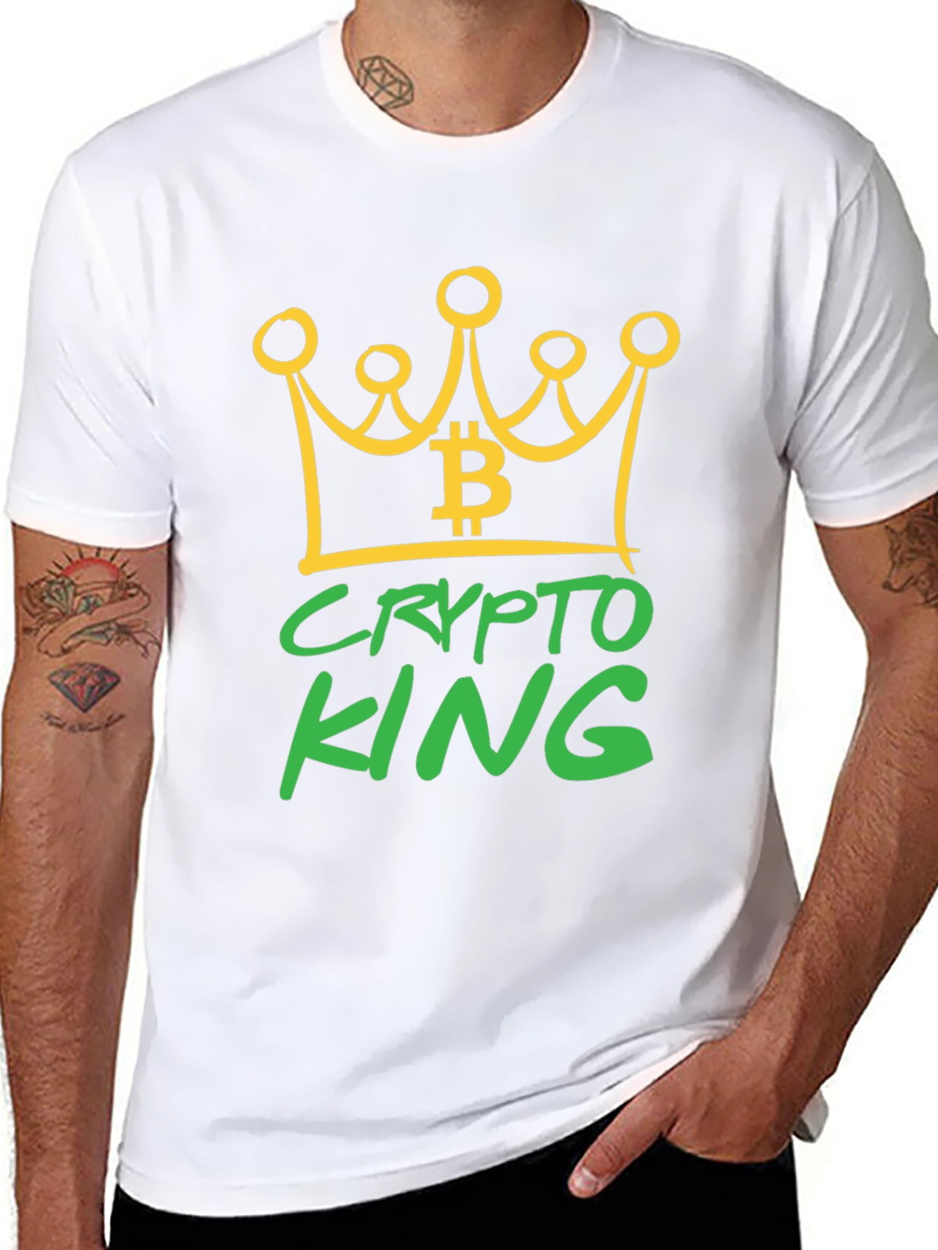 Crypto King Bitcoin Graphic T-Shirt